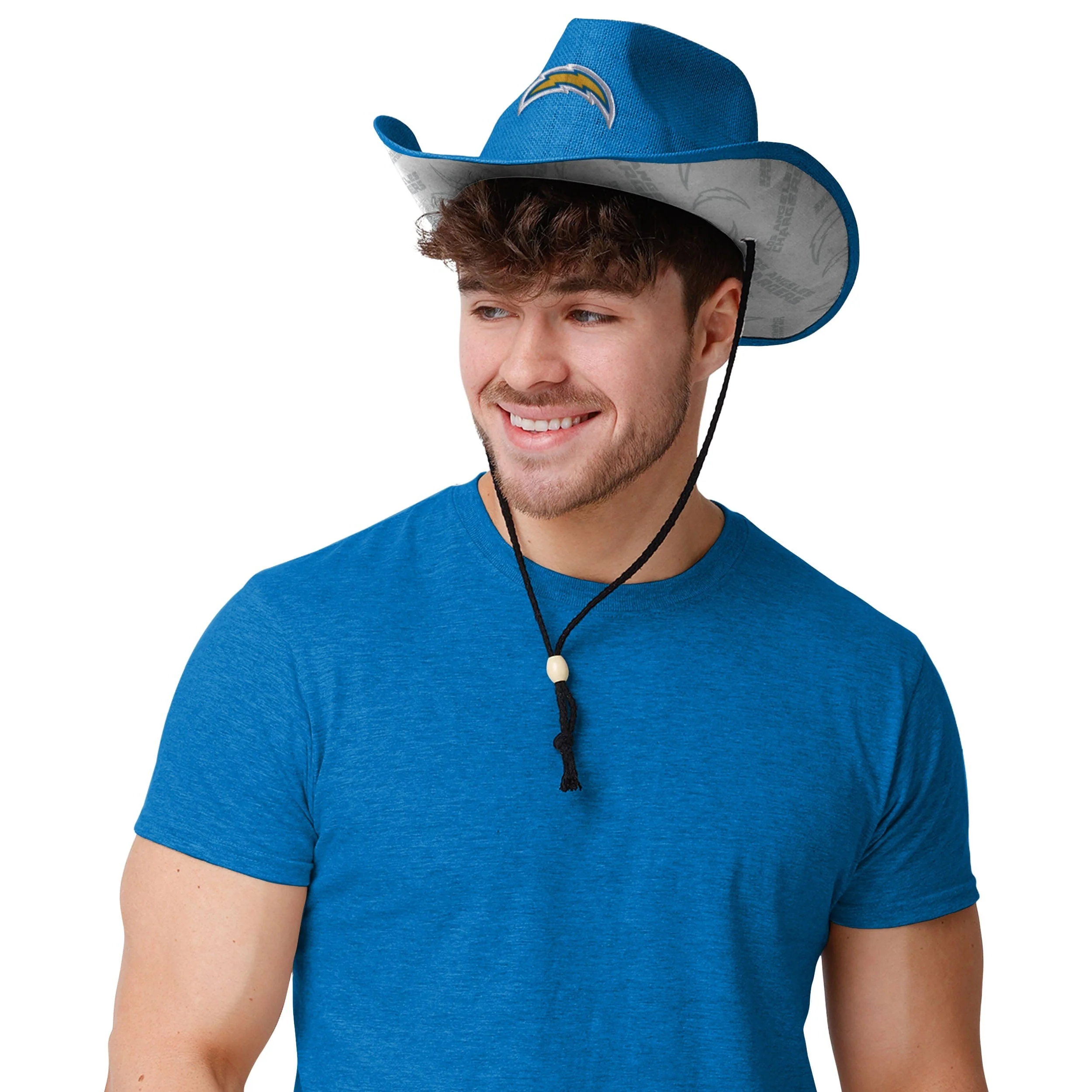 Los Angeles Chargers NFL Team Stripe Cowboy Hat - Image 5
