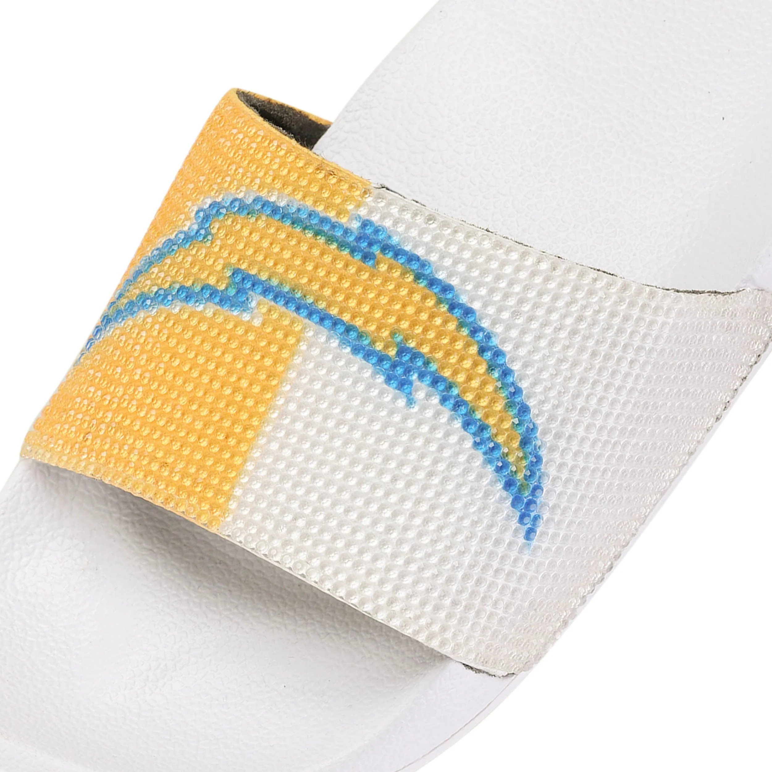 Los Angeles Chargers NFL Womens Big Logo Shimmer Slide - Image 3