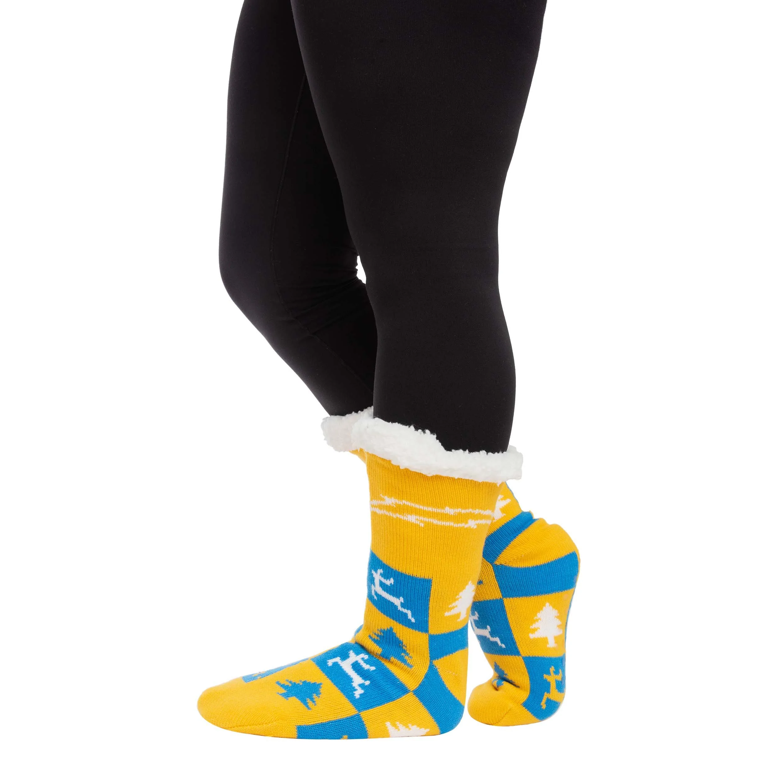 Los Angeles Chargers NFL Womens Fan Footy 3 Pack Slipper Socks - Image 2