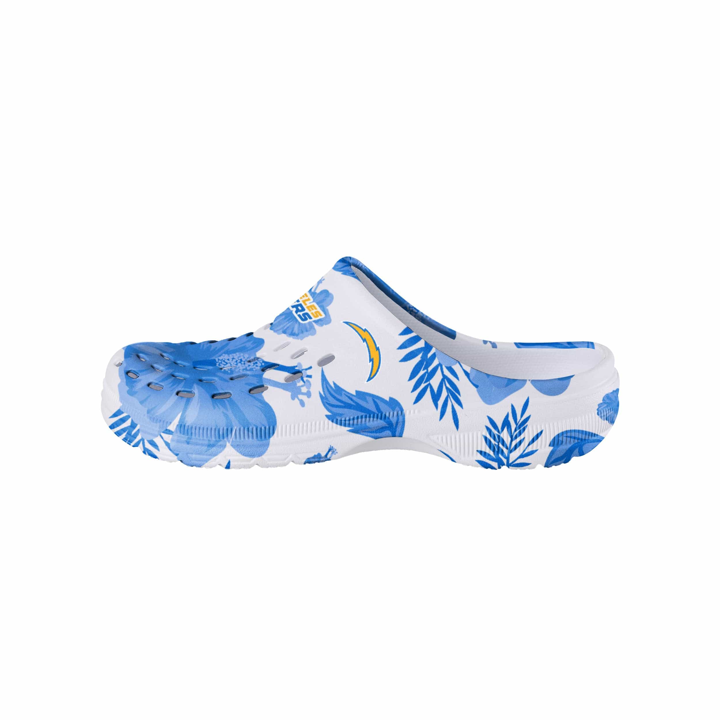 Los Angeles Chargers NFL Womens Floral White Clog - Image 2