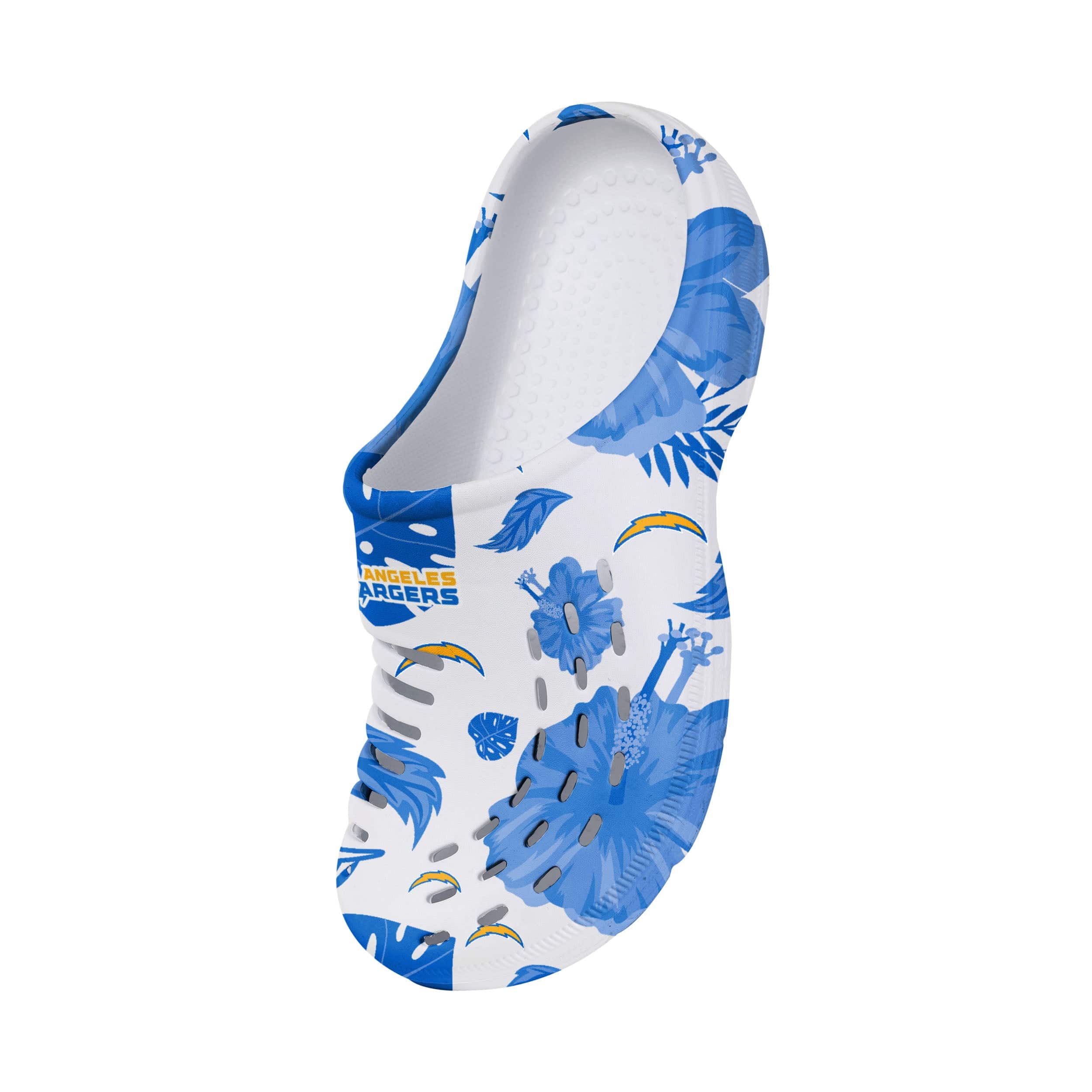 Los Angeles Chargers NFL Womens Floral White Clog - Image 3