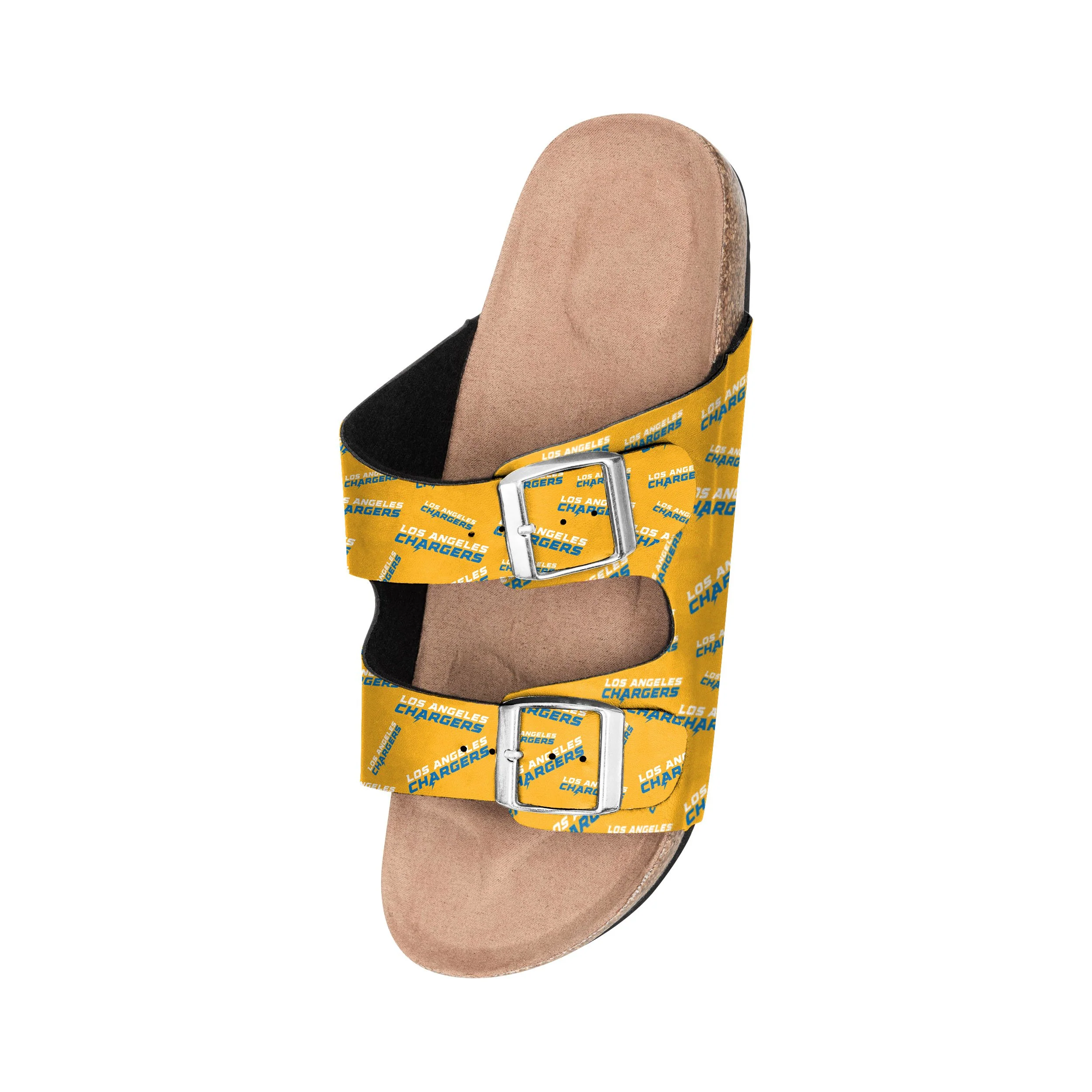 Los Angeles Chargers NFL Womens Mini Print Double Buckle Sandal - Image 3