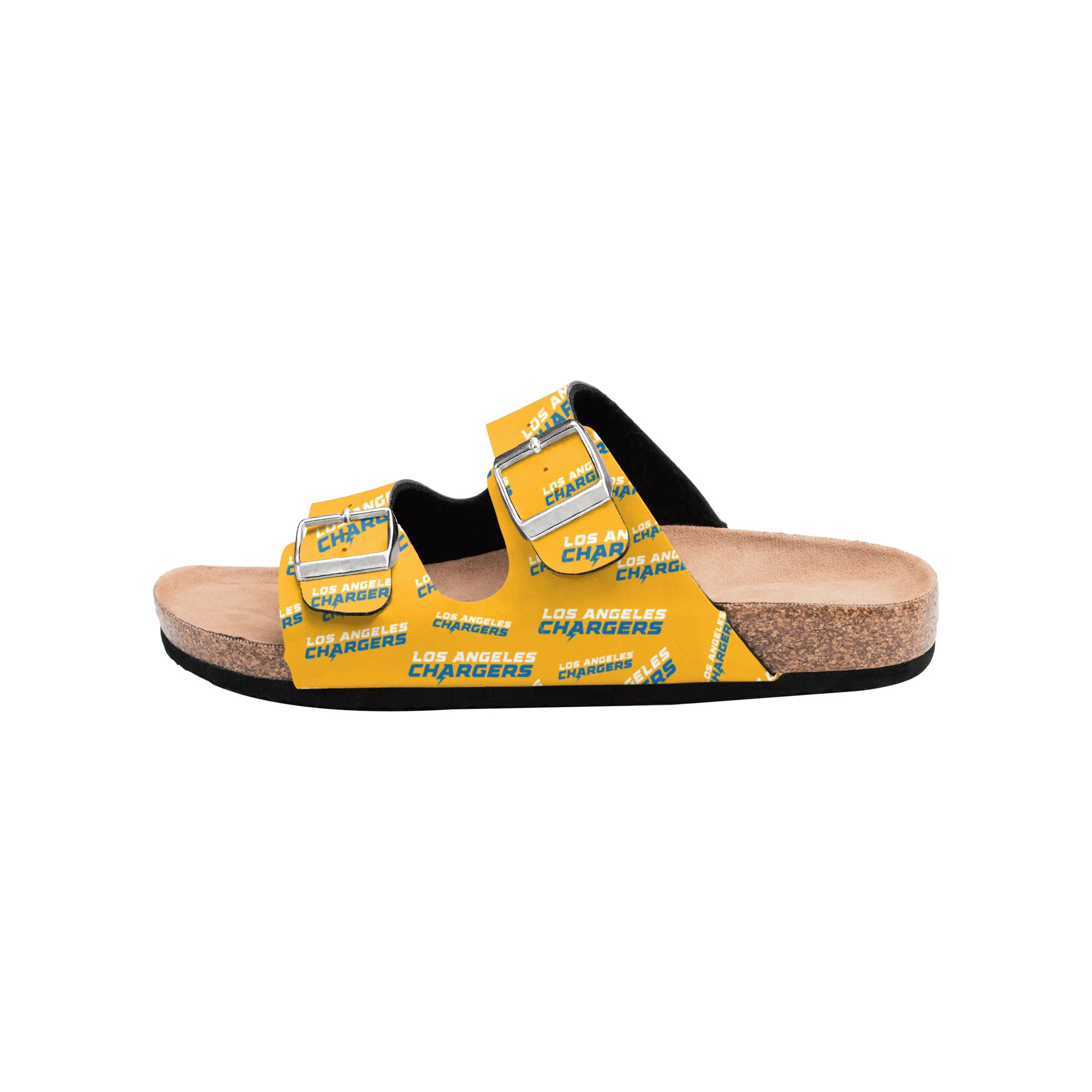 Los Angeles Chargers NFL Womens Mini Print Double Buckle Sandal - Image 4