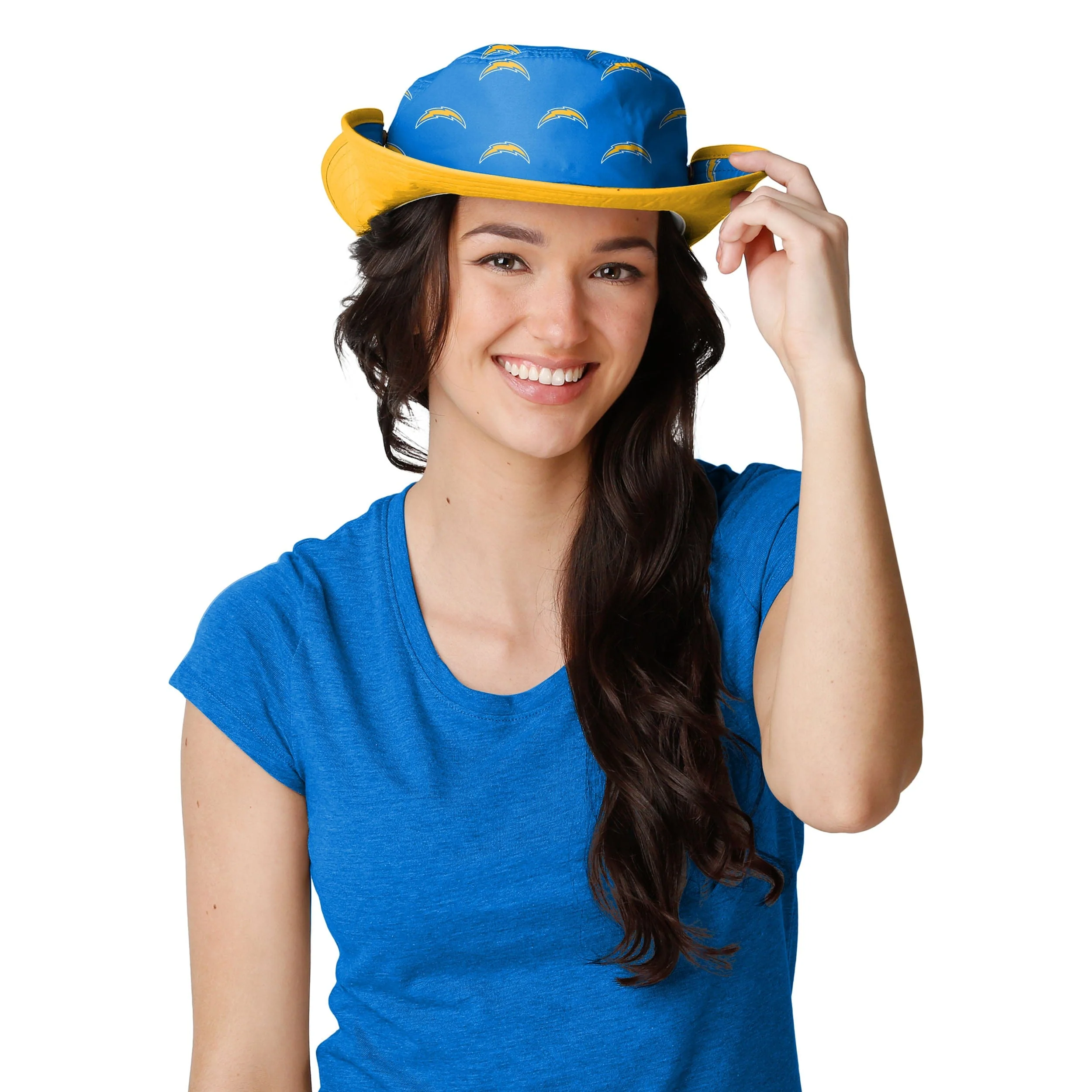 Los Angeles Chargers NFL Womens Mini Print Hybrid Boonie Hat - Image 4
