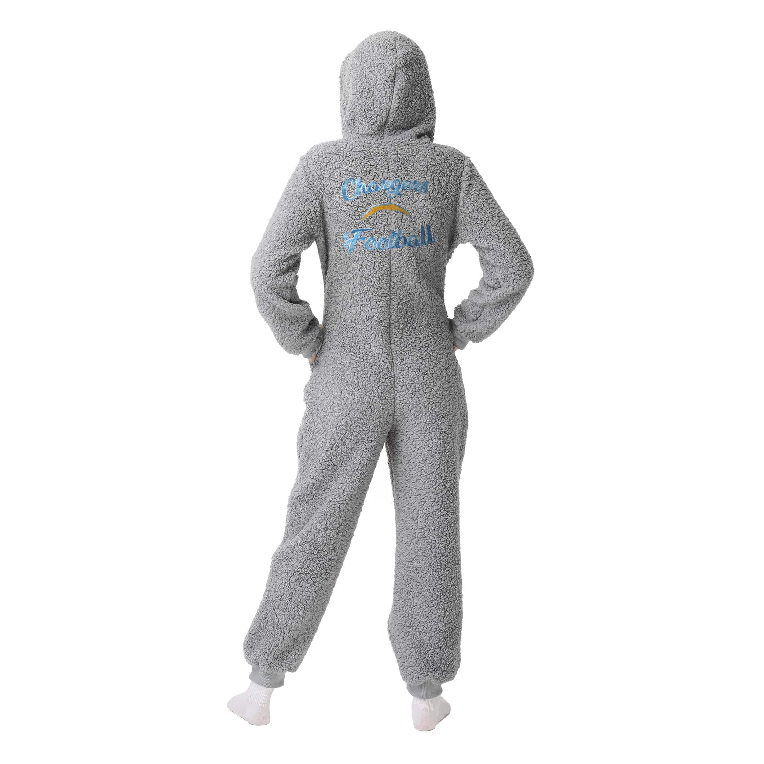 Los Angeles Chargers NFL Womens Sherpa One Piece Pajamas - Image 2