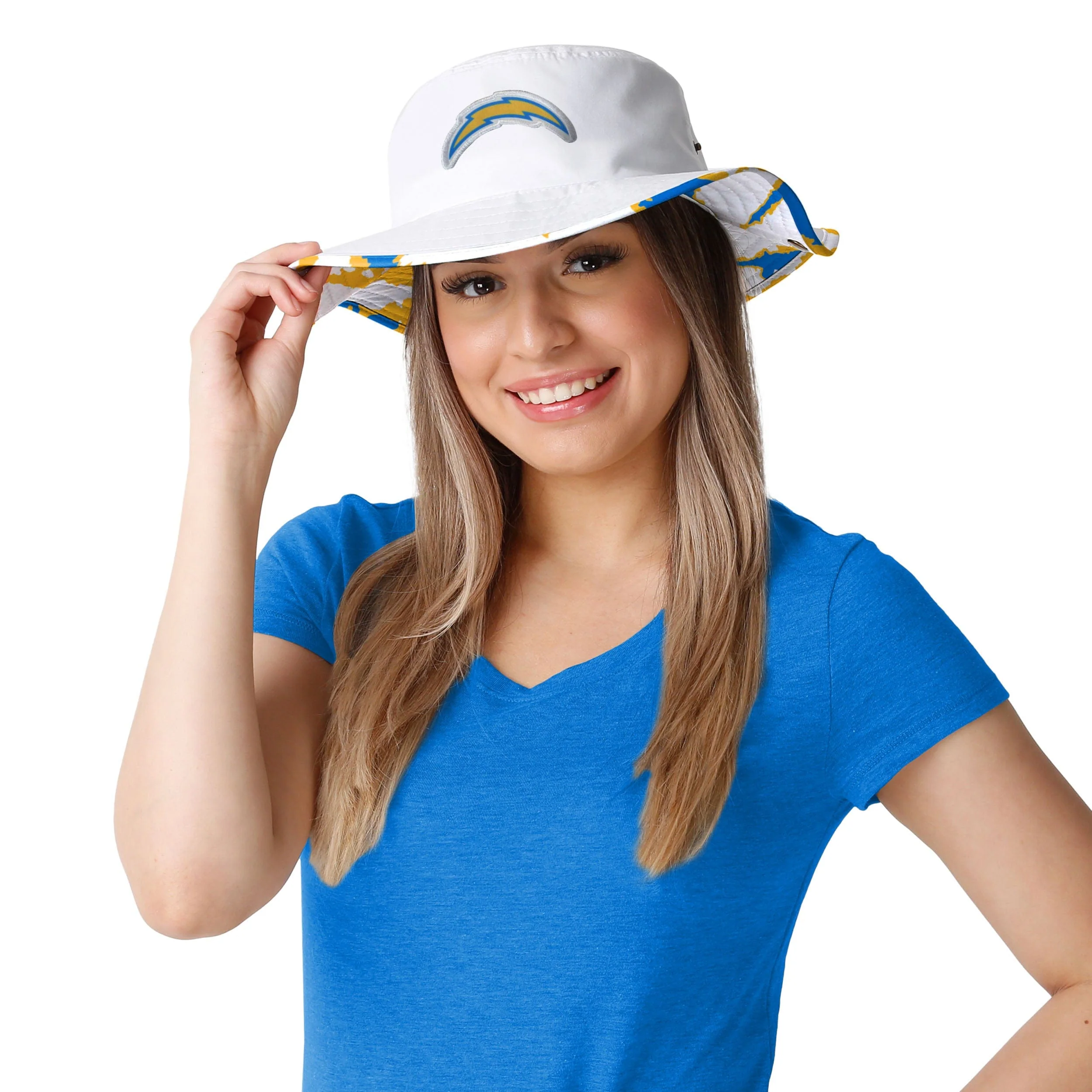Los Angeles Chargers NFL Womens White Hybrid Boonie Hat - Image 2