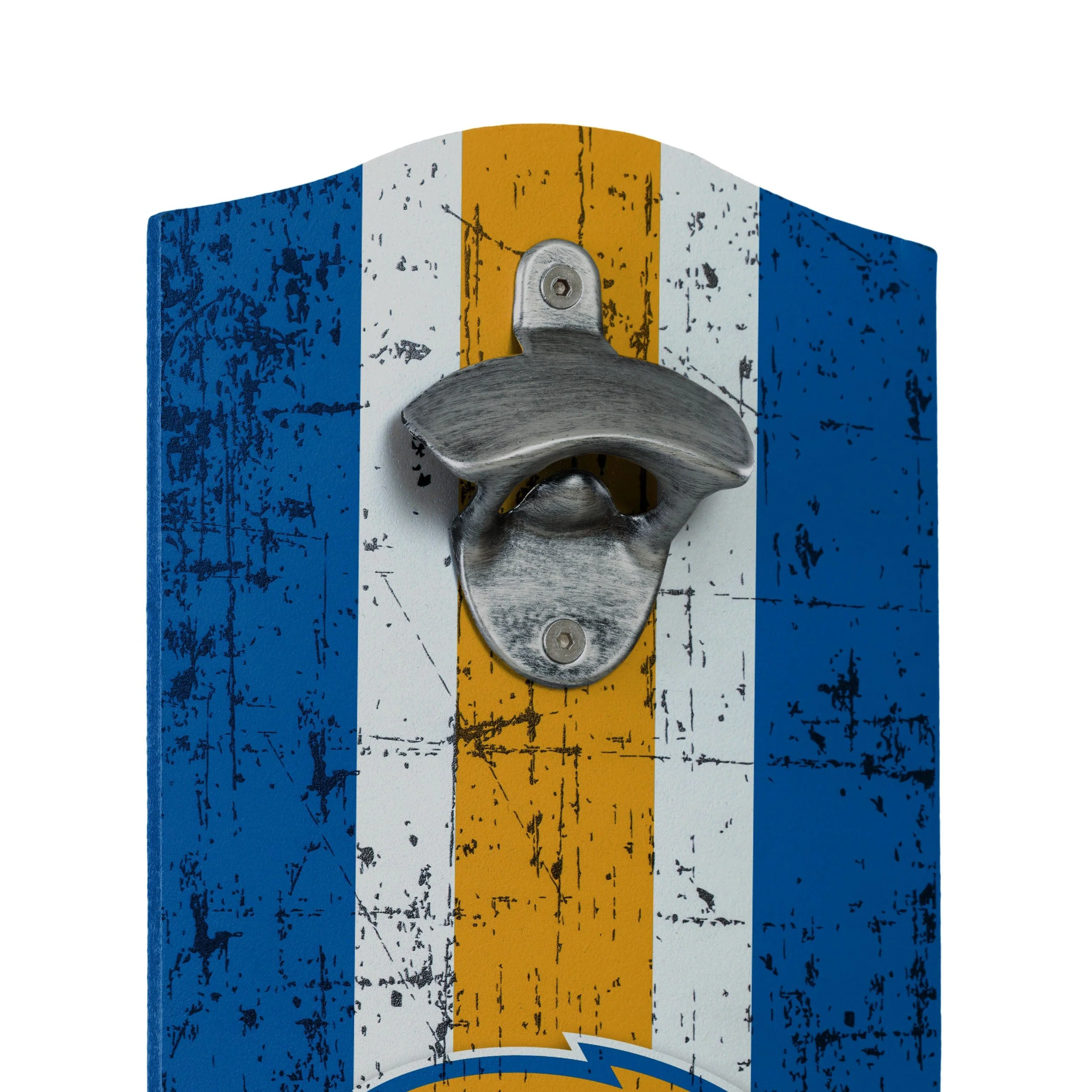 Los Angeles Chargers NFL Wooden Bottle Cap Opener Sign - Image 3