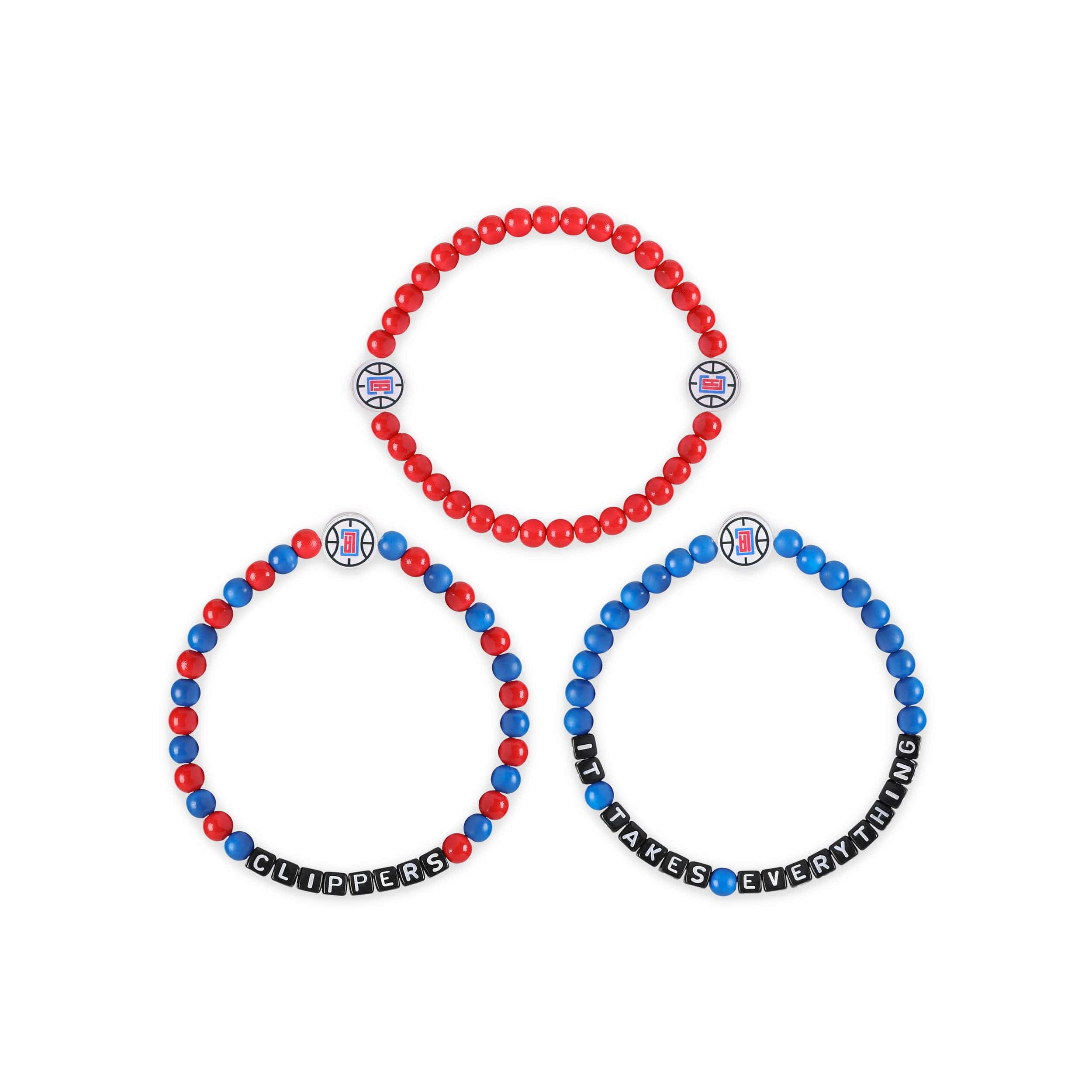 Los Angeles Clippers NBA 3 Pack Beaded Friendship Bracelet - Image 3