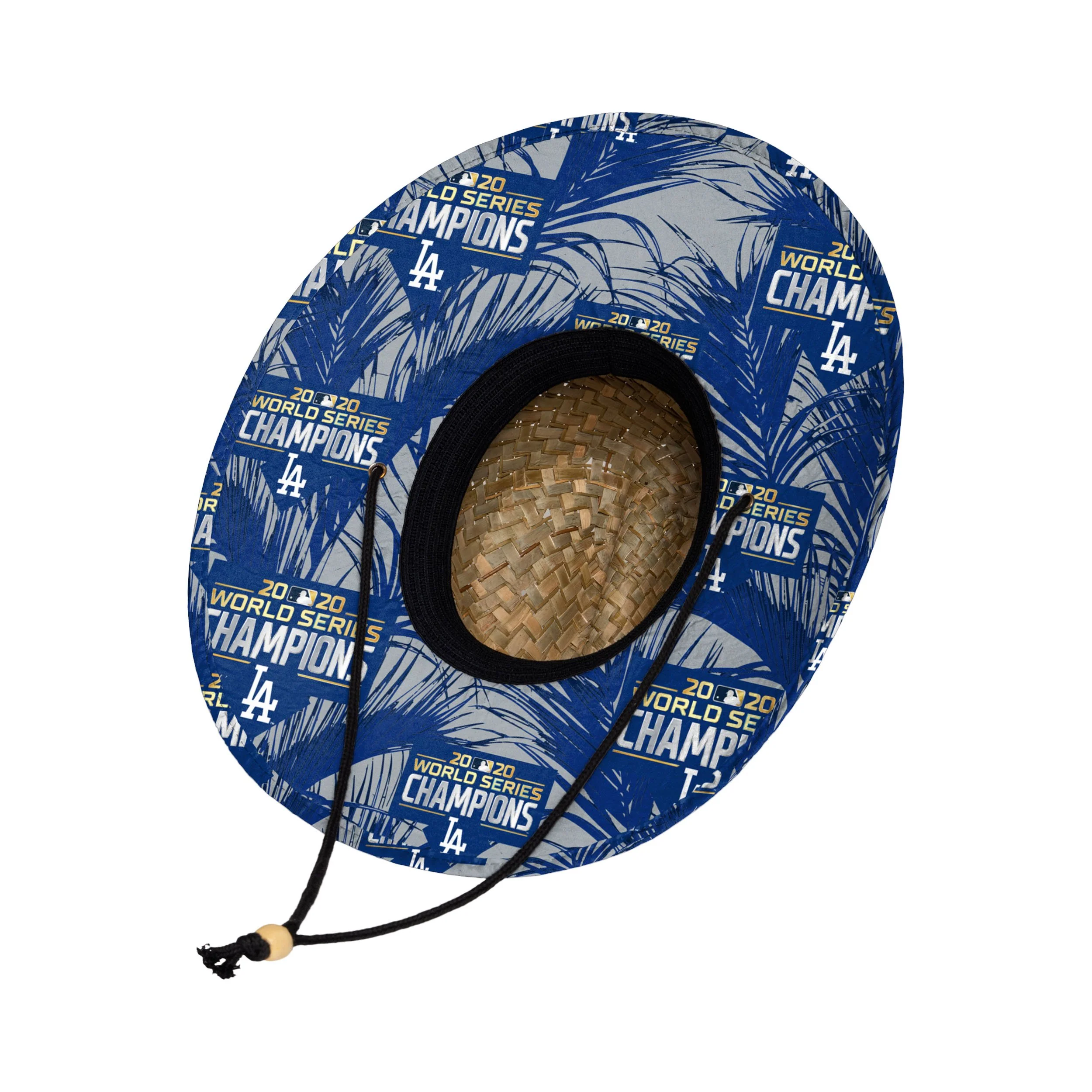 Los Angeles Dodgers MLB 2020 World Series Champions Floral Straw Hat - Image 2