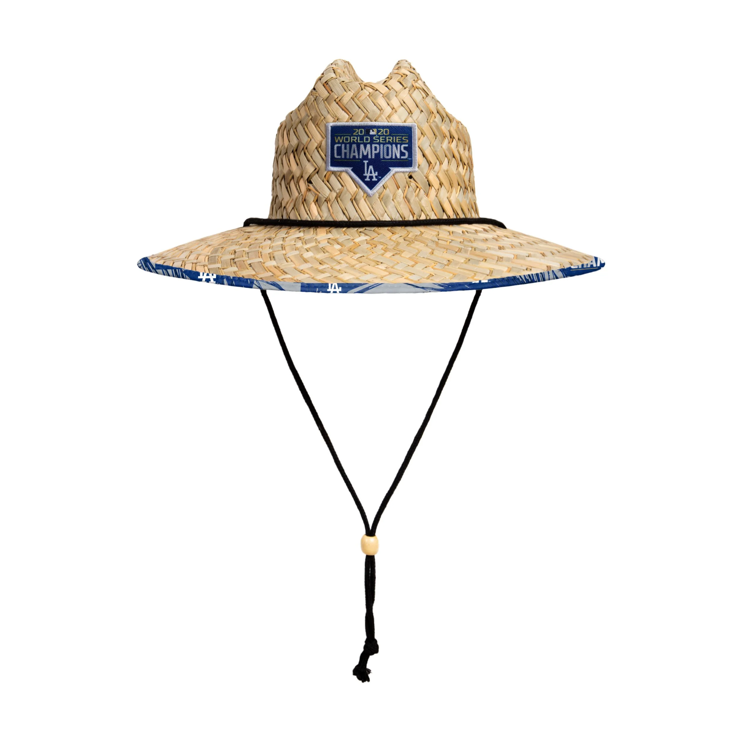 Los Angeles Dodgers MLB 2020 World Series Champions Floral Straw Hat - Image 3