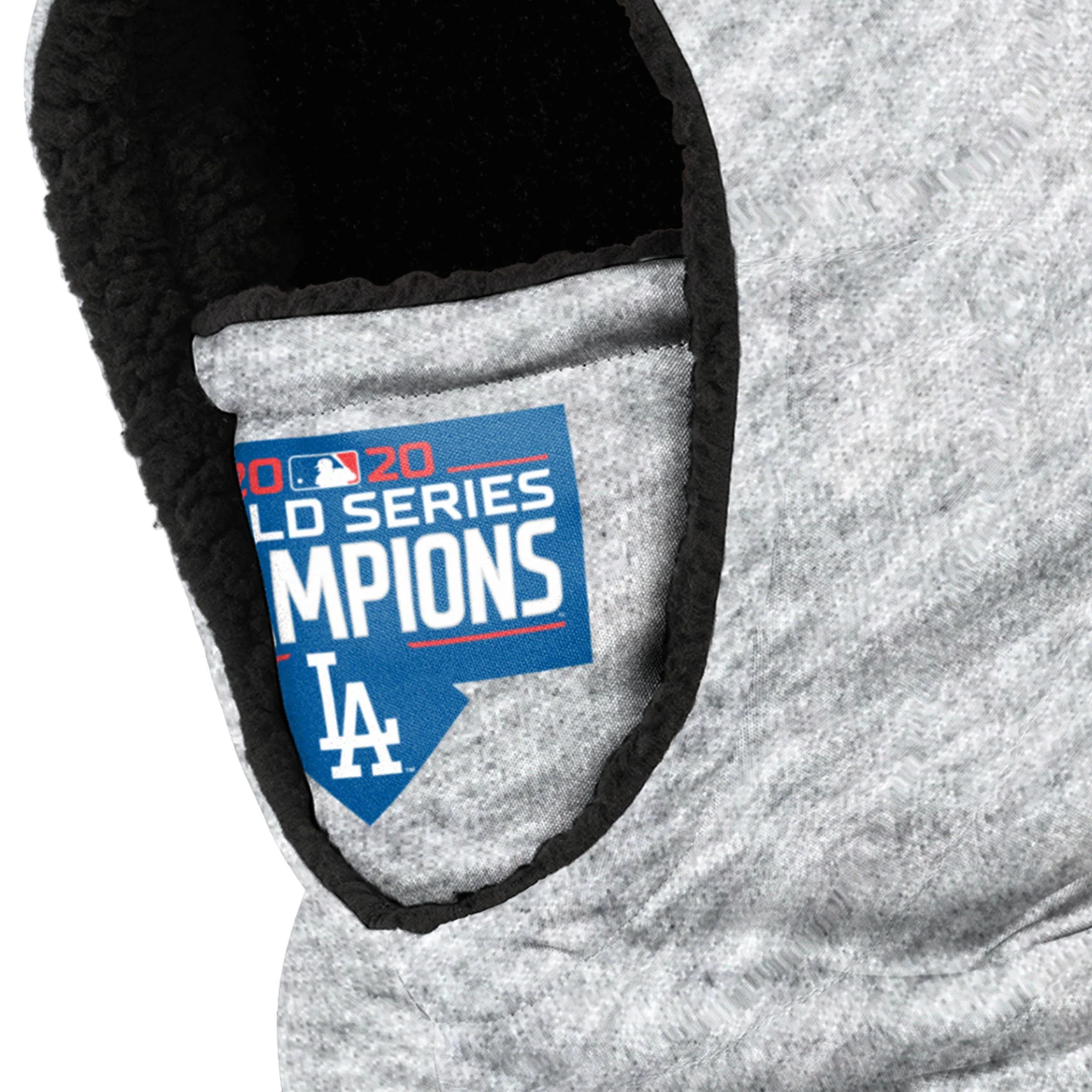 Los Angeles Dodgers MLB 2020 World Series Champions Heather Grey Big Logo Hooded Gaiter - Image 3