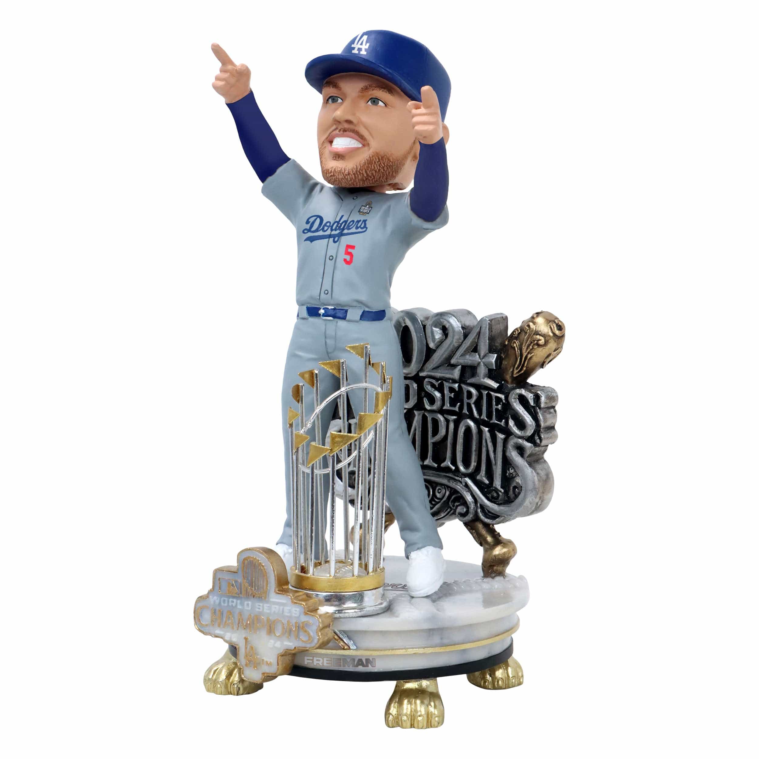 Los Angeles Dodgers MLB 2024 World Series Champions Freddie Freeman Alternate Jersey Celebration Bobblehead - Image 4