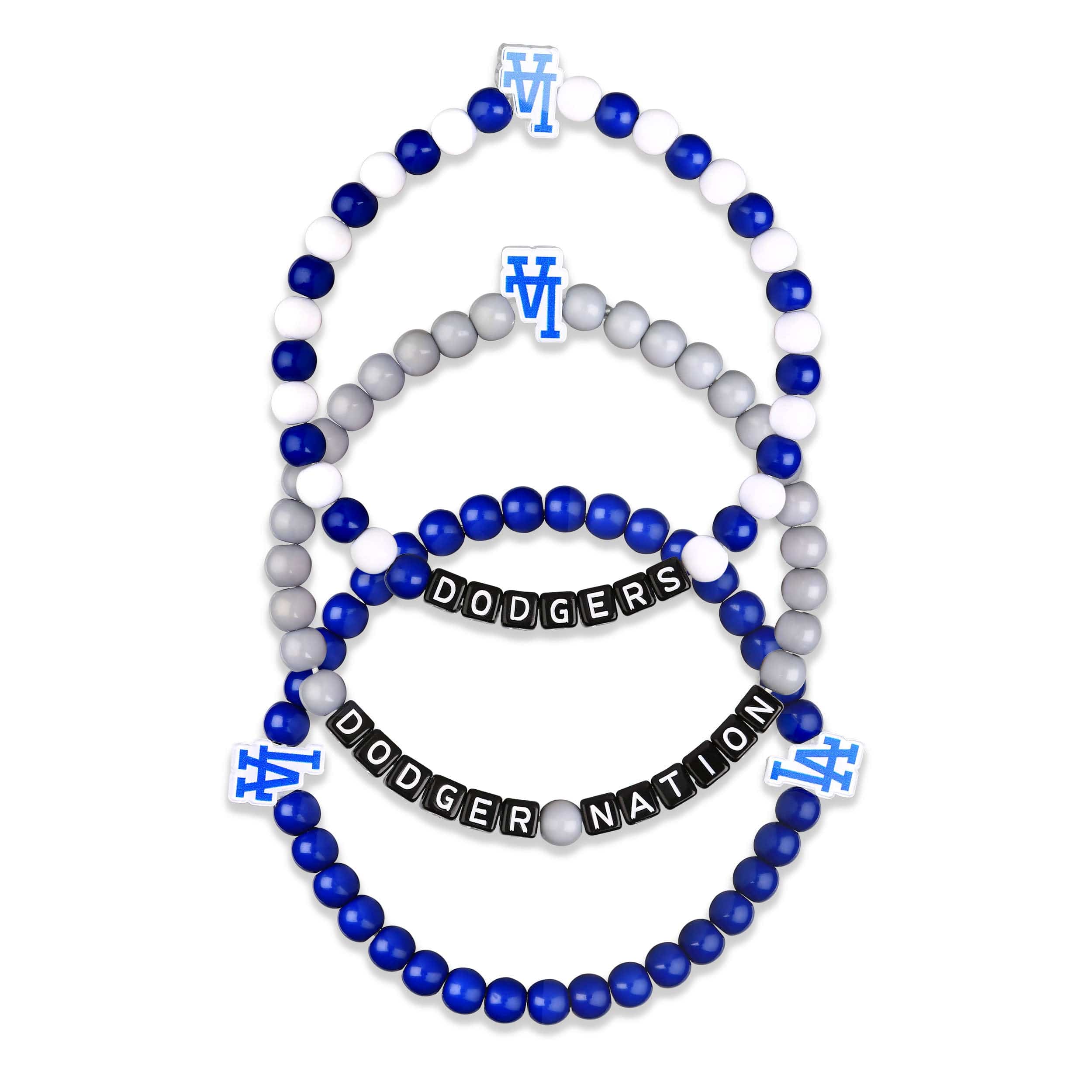 Los Angeles Dodgers MLB 3 Pack Beaded Friendship Bracelet
