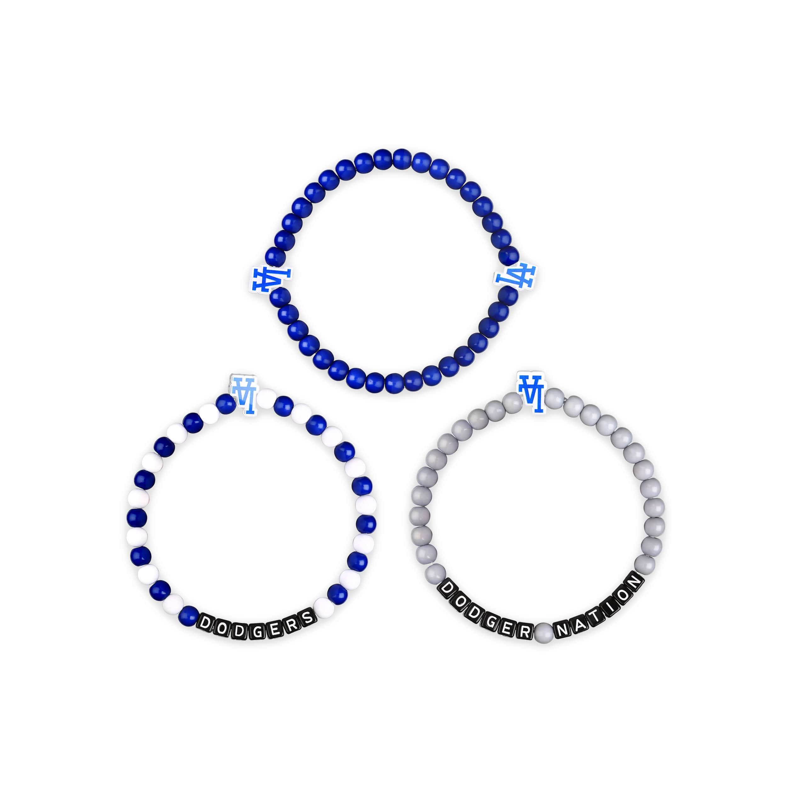 Los Angeles Dodgers MLB 3 Pack Beaded Friendship Bracelet - Image 3