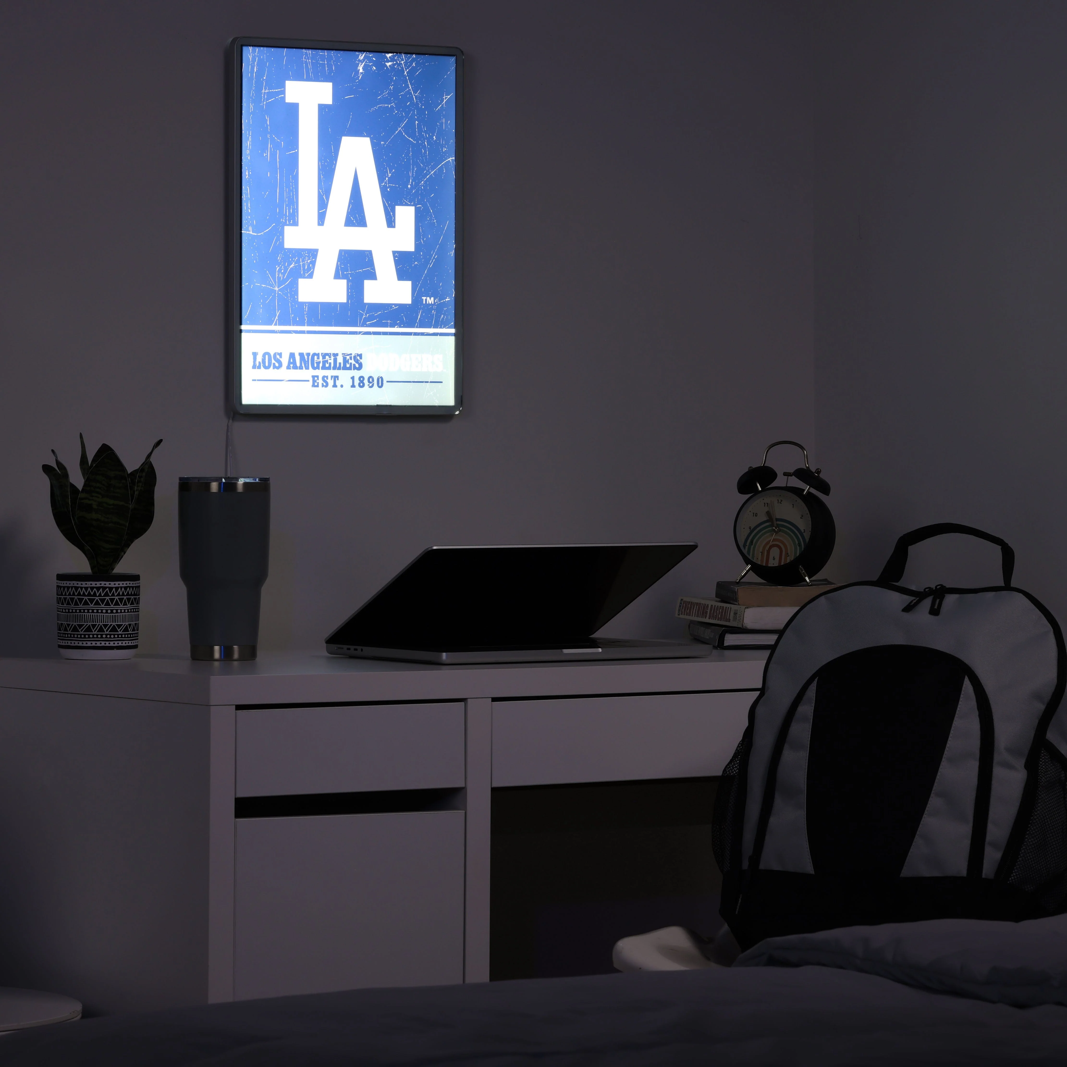 Los Angeles Dodgers MLB Big Logo Backlit Sign - Image 3