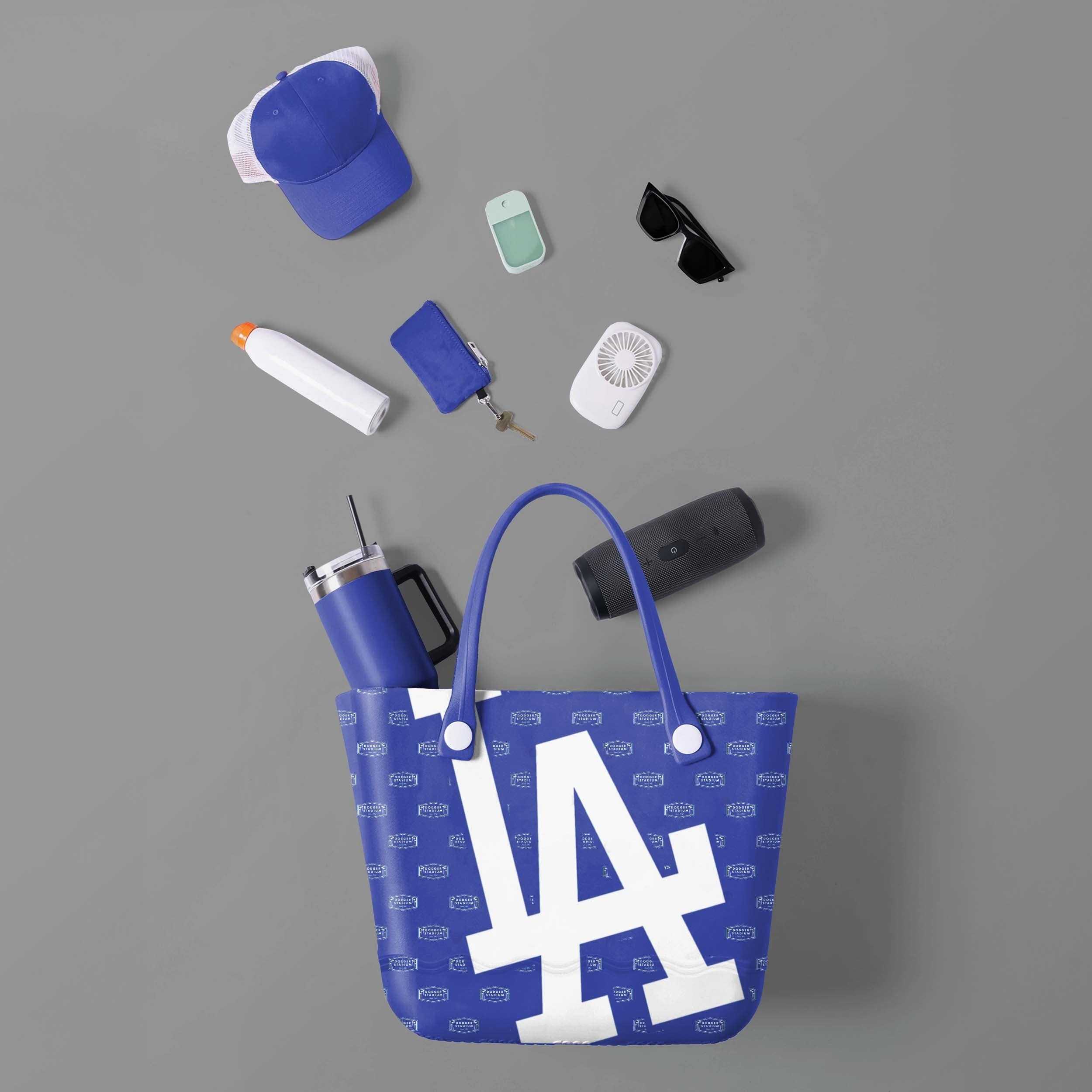 Los Angeles Dodgers MLB Big Logo Mini Print Tailgate Tote Bag - Image 2