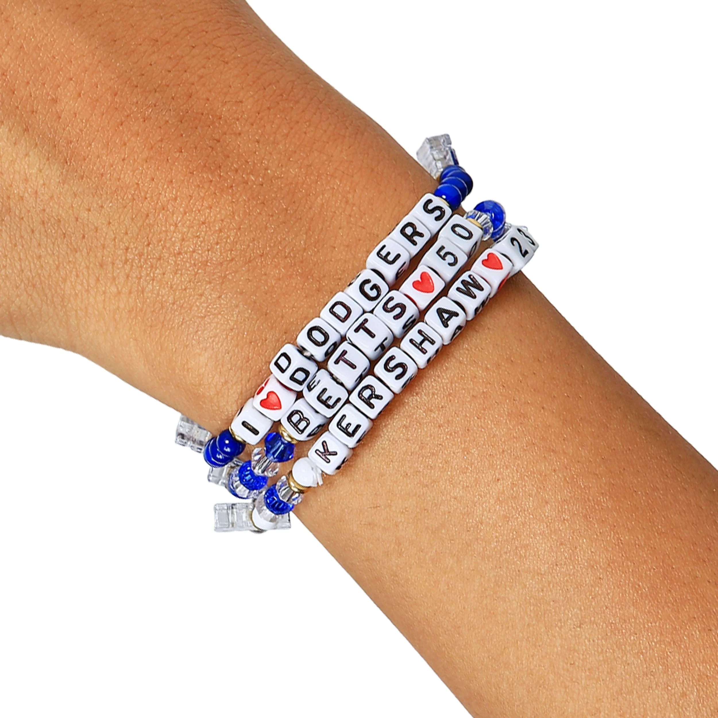 Los Angeles Dodgers MLB Clayton Kershaw & Mookie Betts 3 Pack Player Friendship Bracelet - Image 4