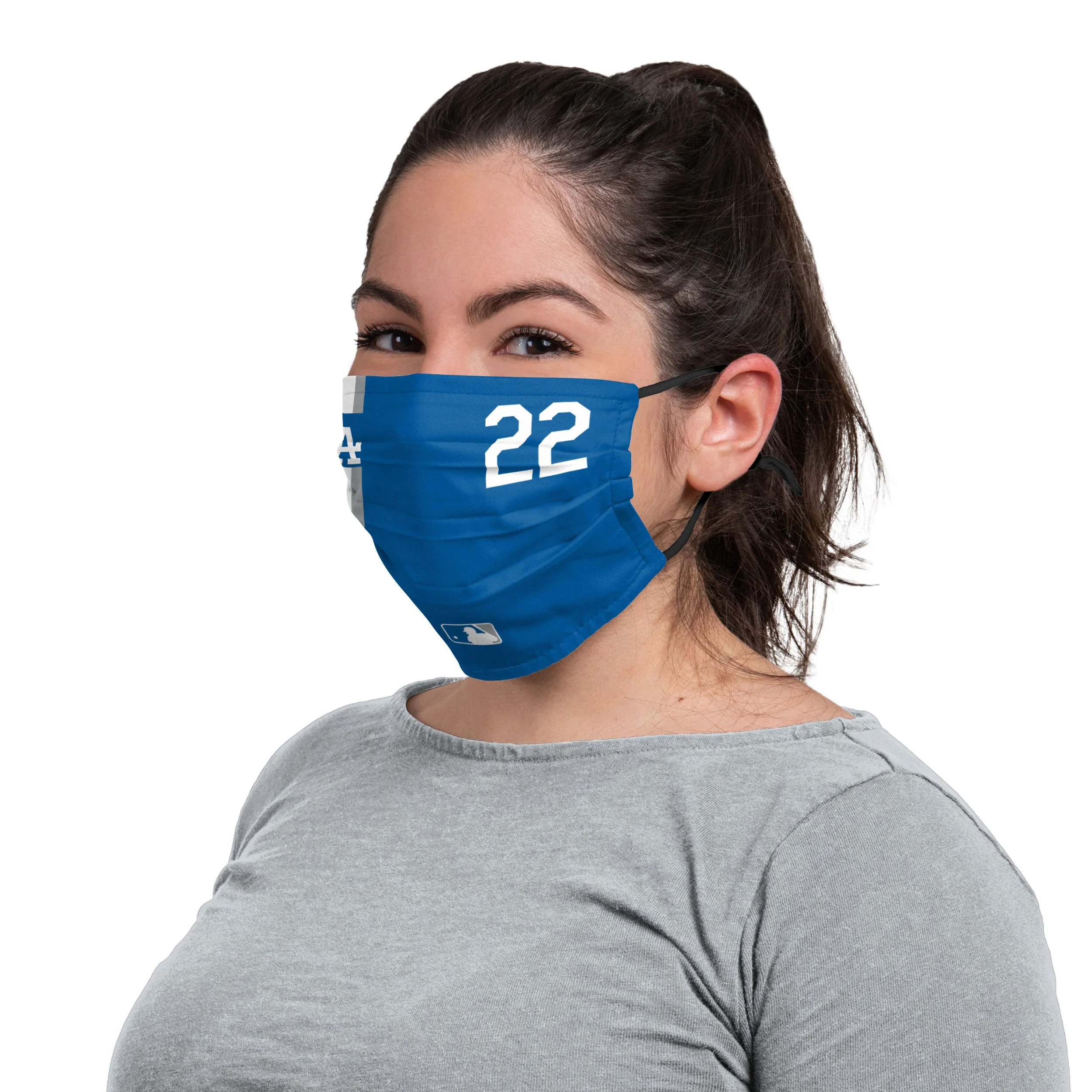 Los Angeles Dodgers MLB Clayton Kershaw On-Field Adjustable Blue Face Cover - Image 3
