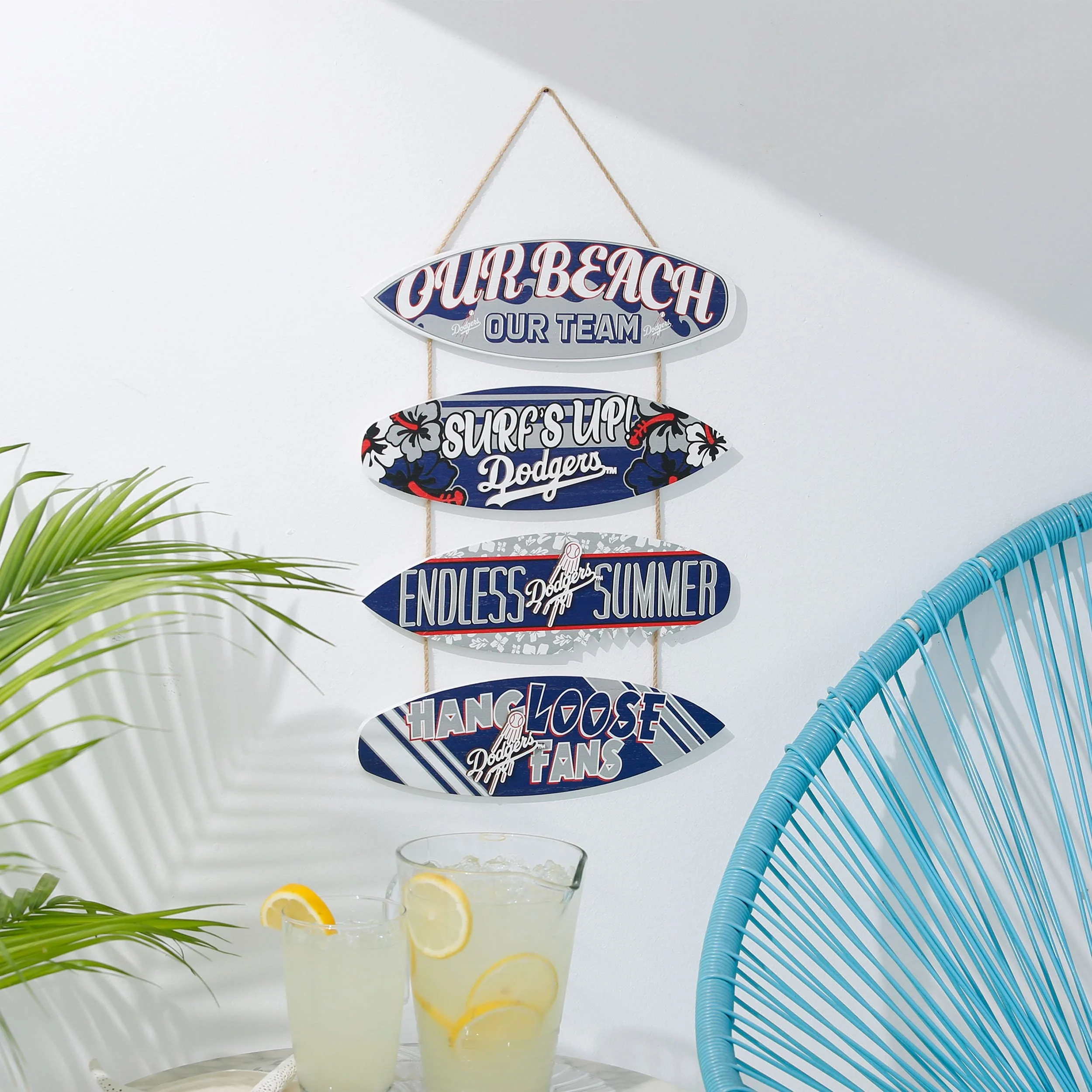 Los Angeles Dodgers MLB Fancave Surfboard Sign - Image 2