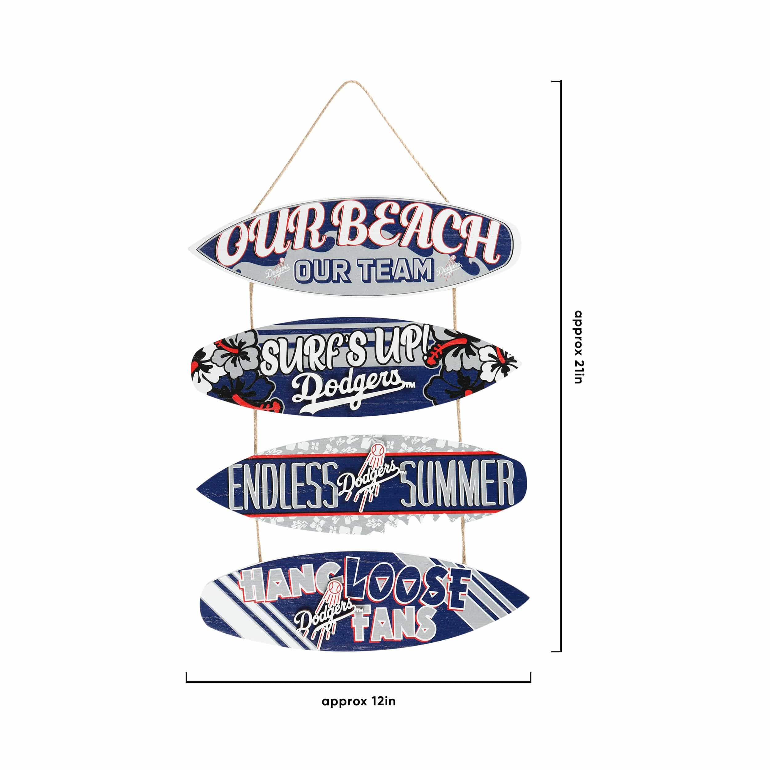 Los Angeles Dodgers MLB Fancave Surfboard Sign - Image 3
