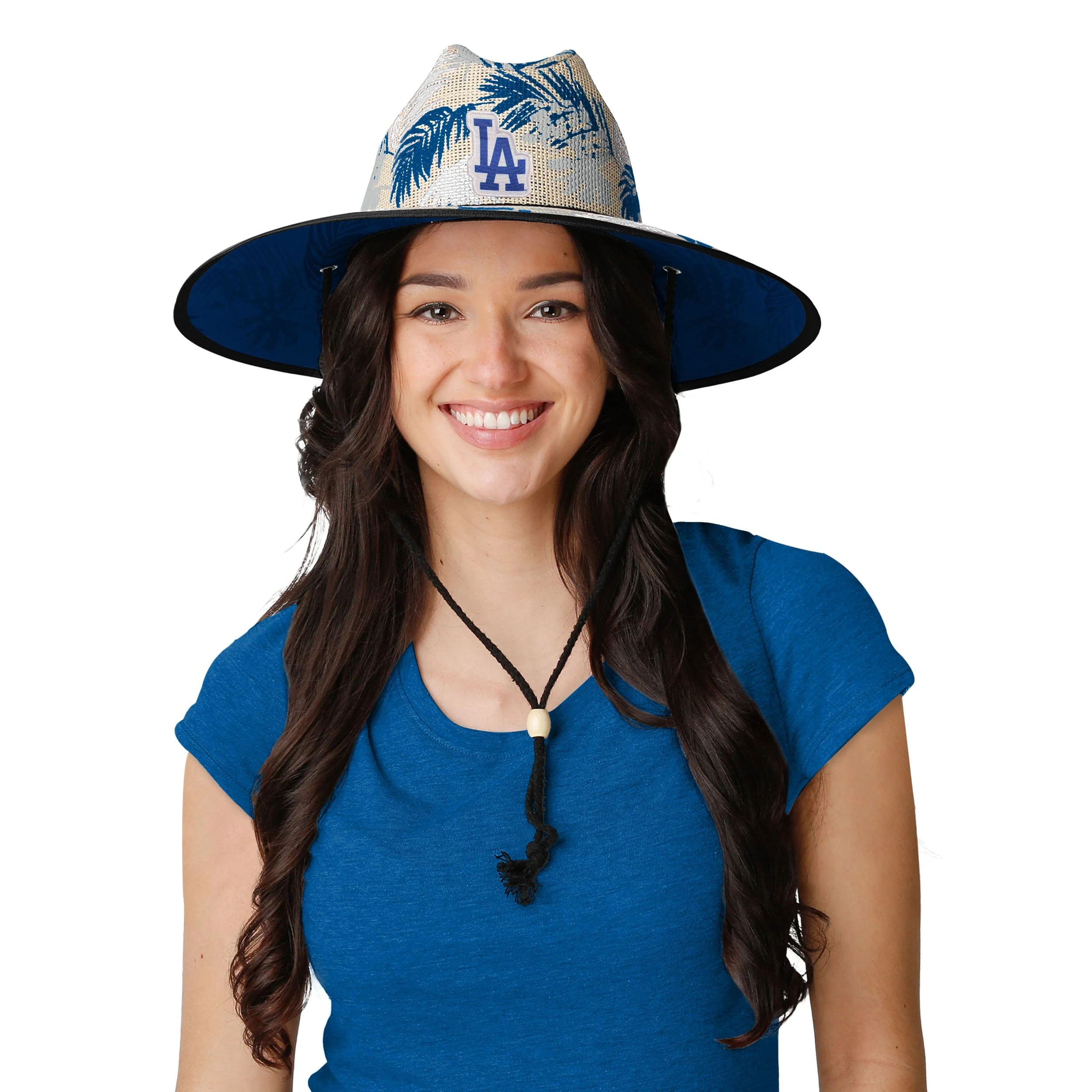Los Angeles Dodgers MLB Floral Printed Straw Hat - Image 2