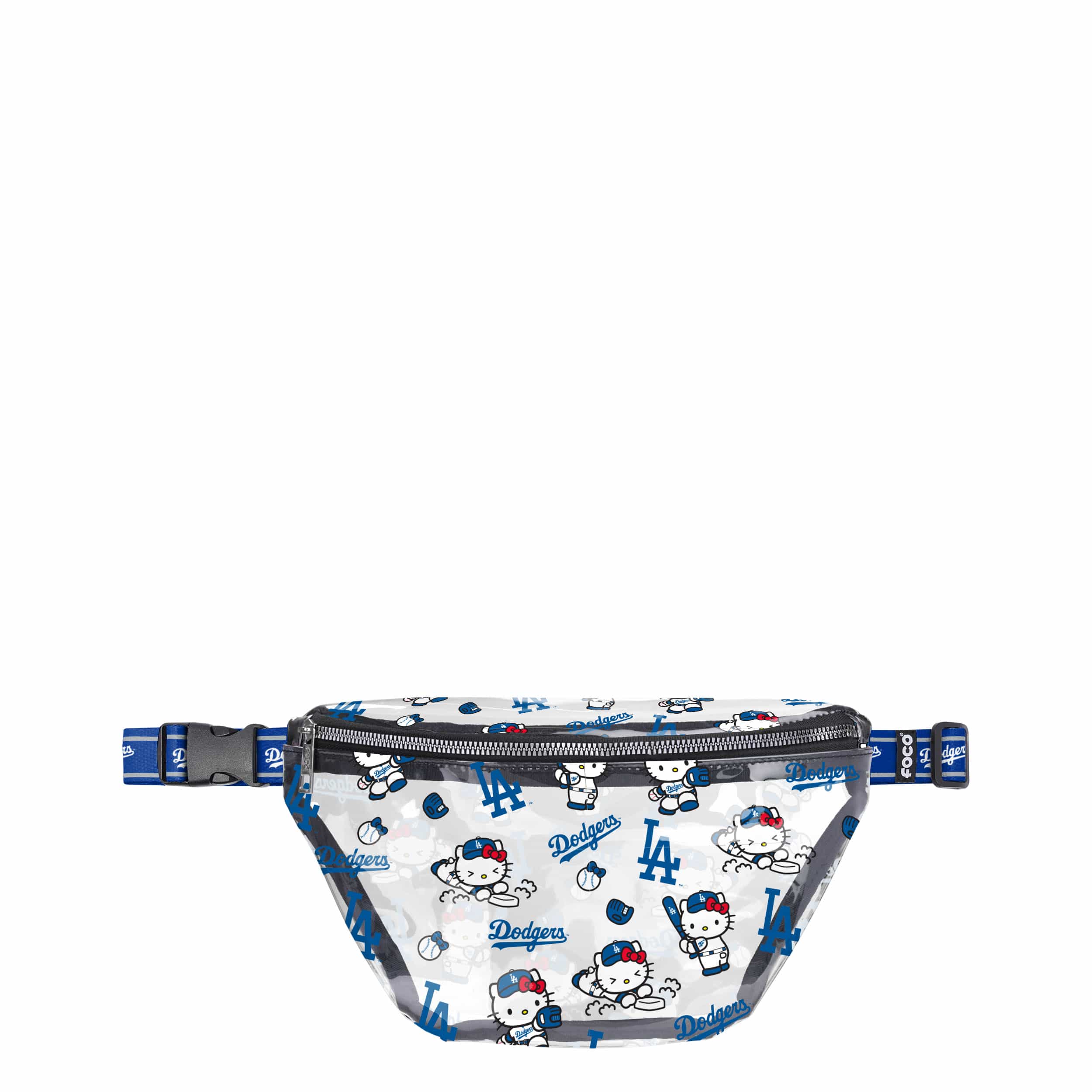 Los Angeles Dodgers MLB Hello Kitty® Clear Fanny Pack (PREORDER - SHIPS MID JULY)