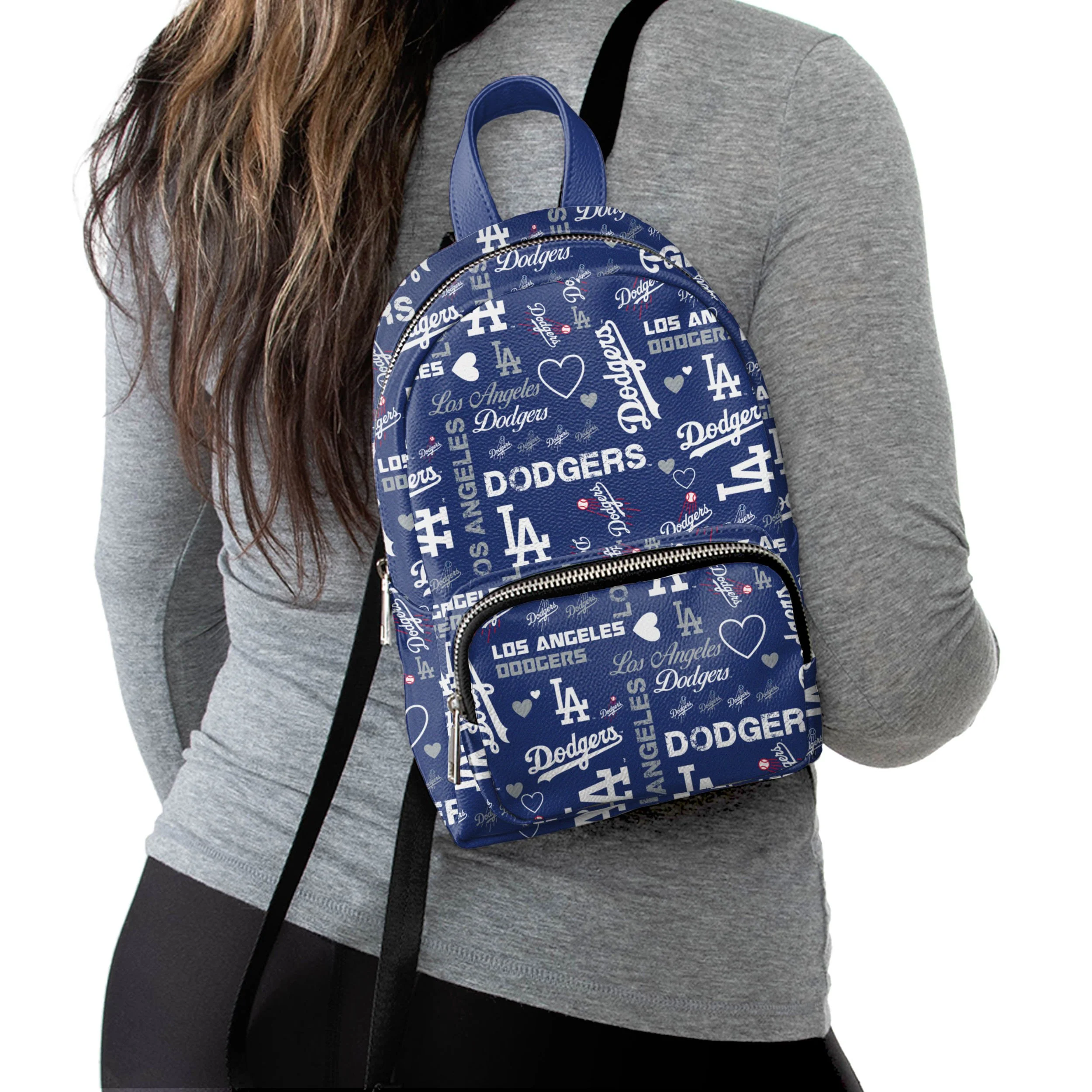 Los Angeles Dodgers MLB Logo Love Mini Backpack - Image 2
