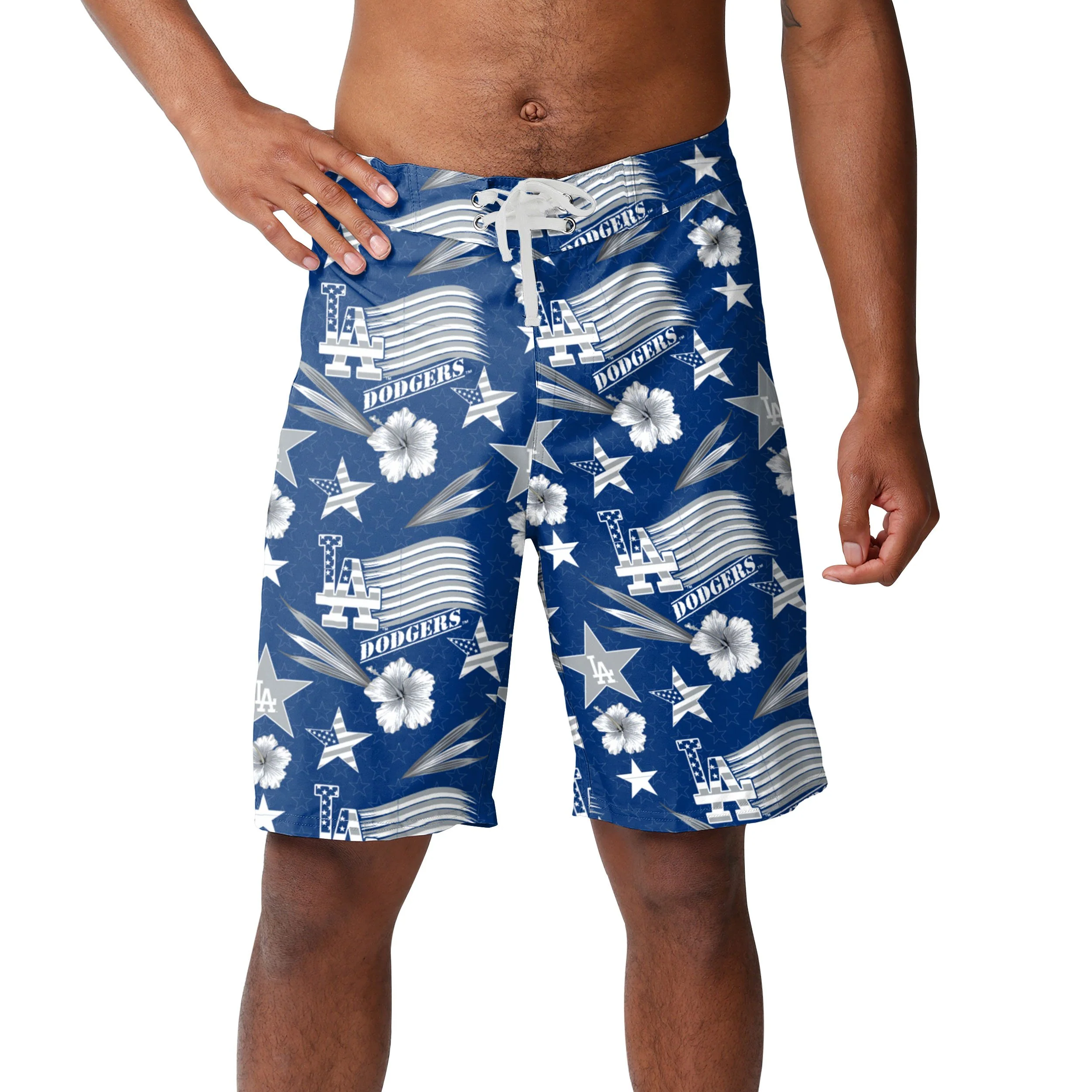 Los Angeles Dodgers MLB Mens Americana Boardshorts - Image 2