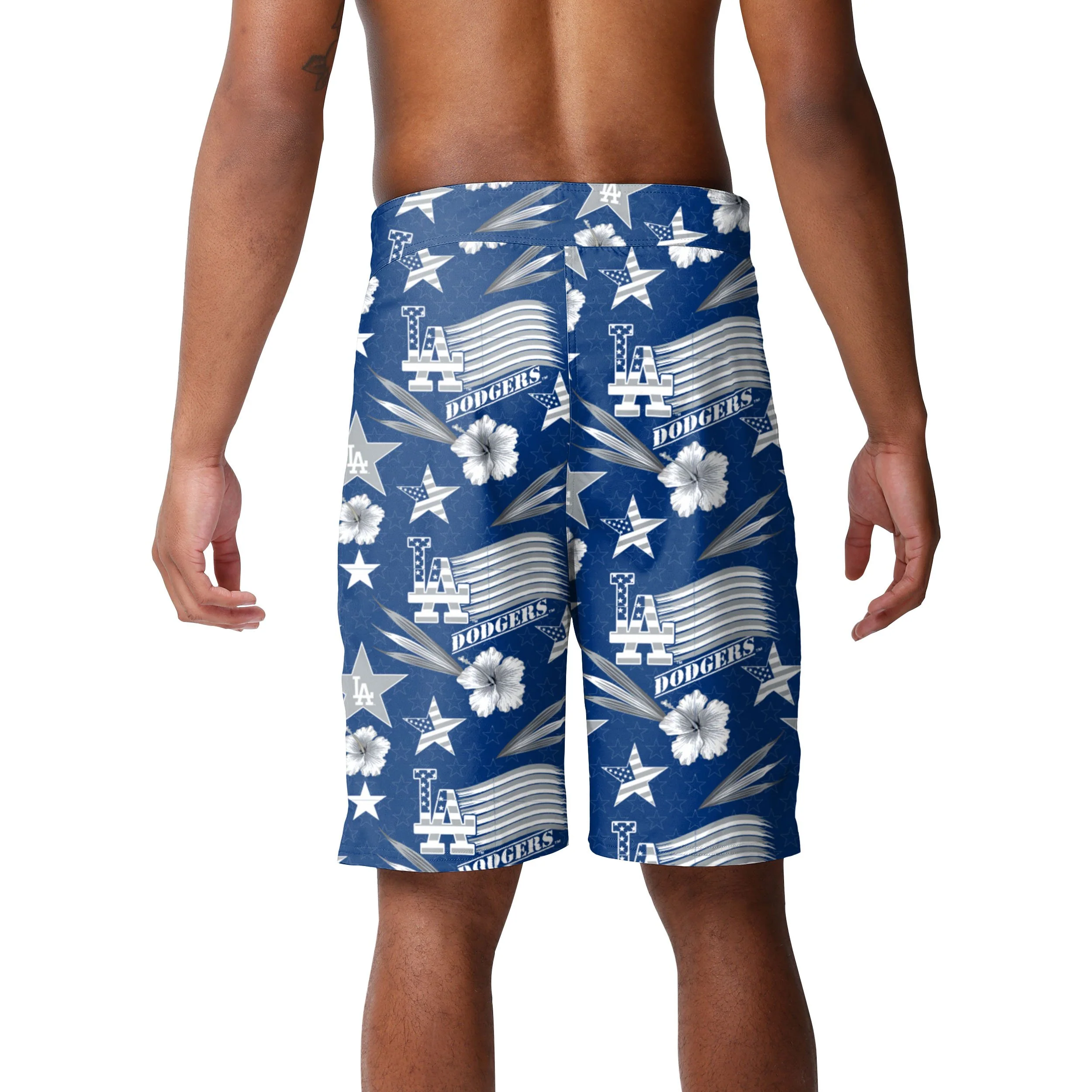 Los Angeles Dodgers MLB Mens Americana Boardshorts - Image 3