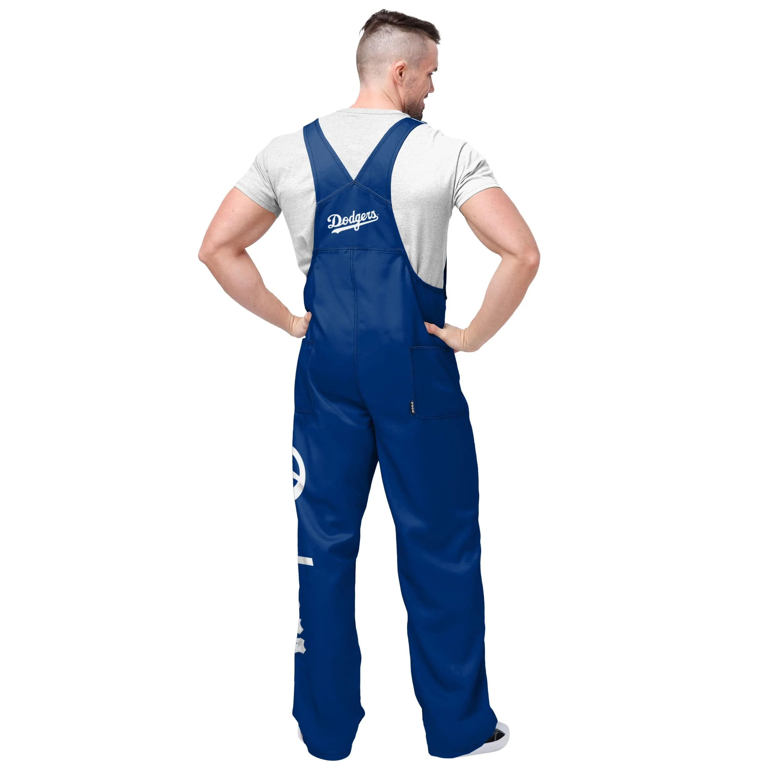 Los Angeles Dodgers MLB Mens Big Logo Bib Overalls - Image 2