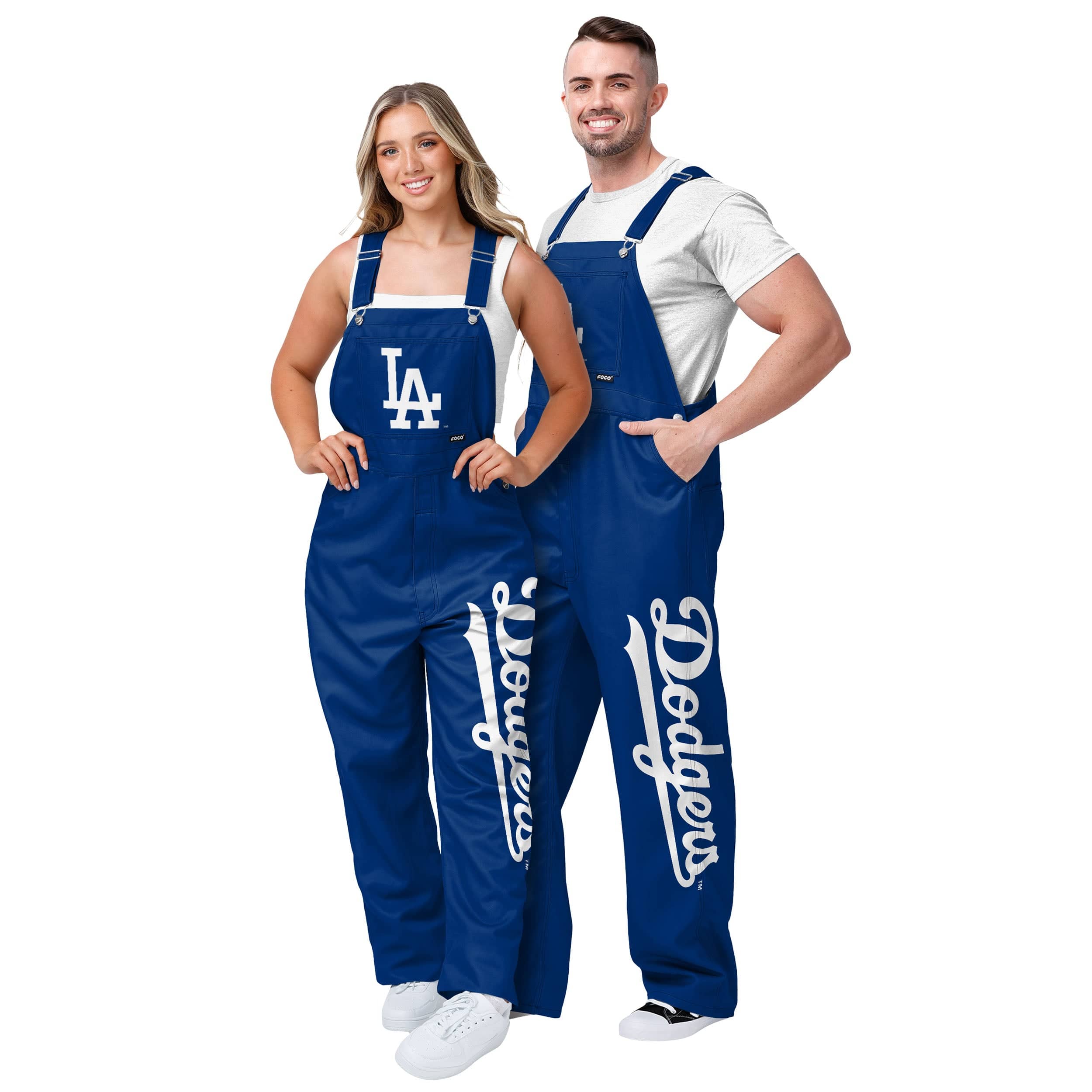 Los Angeles Dodgers MLB Mens Big Logo Bib Overalls - Image 3