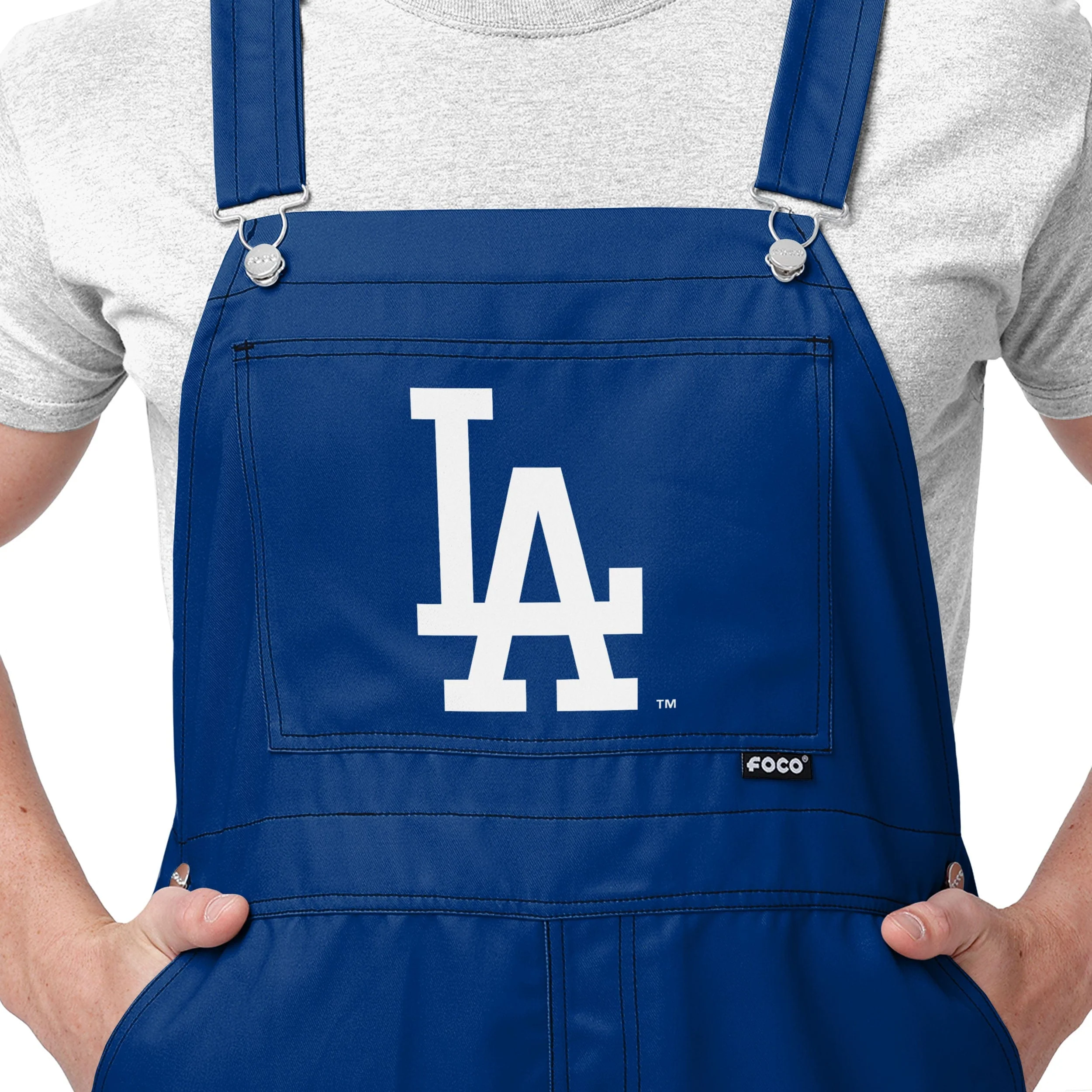 Los Angeles Dodgers MLB Mens Big Logo Bib Overalls - Image 4