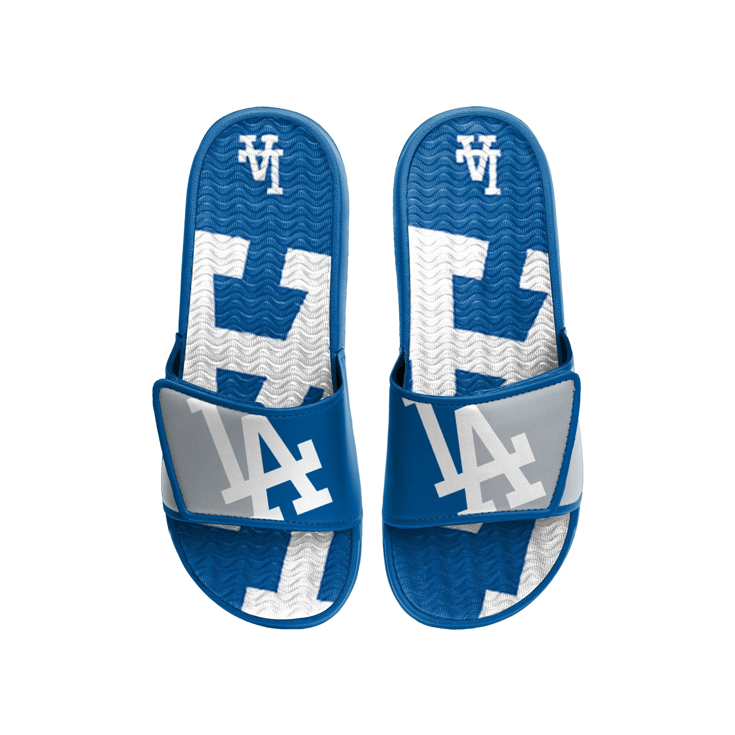 Los Angeles Dodgers MLB Mens Colorblock Big Logo Gel Slide - Image 2