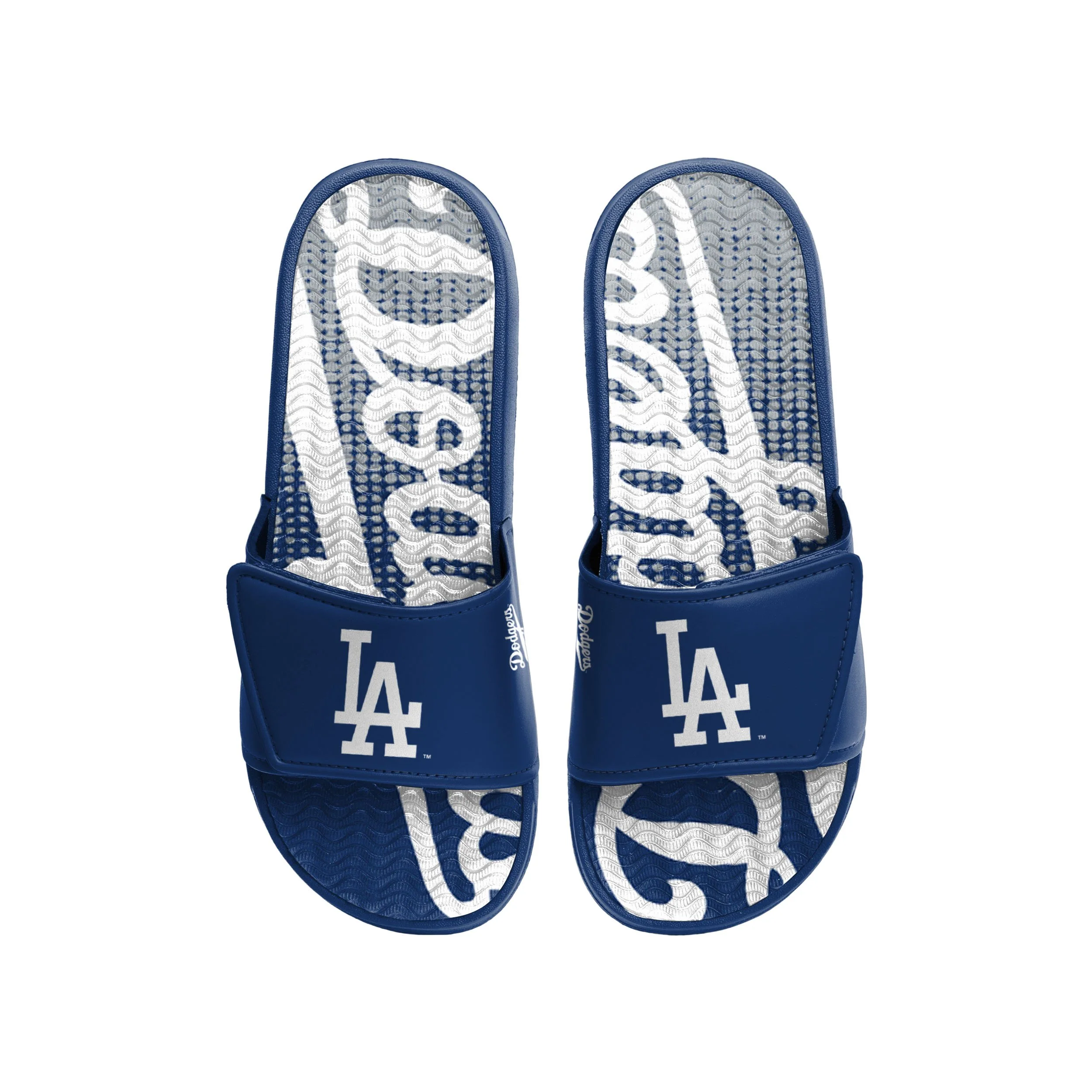 Los Angeles Dodgers MLB Mens Gradient Wordmark Gel Slide - Image 2