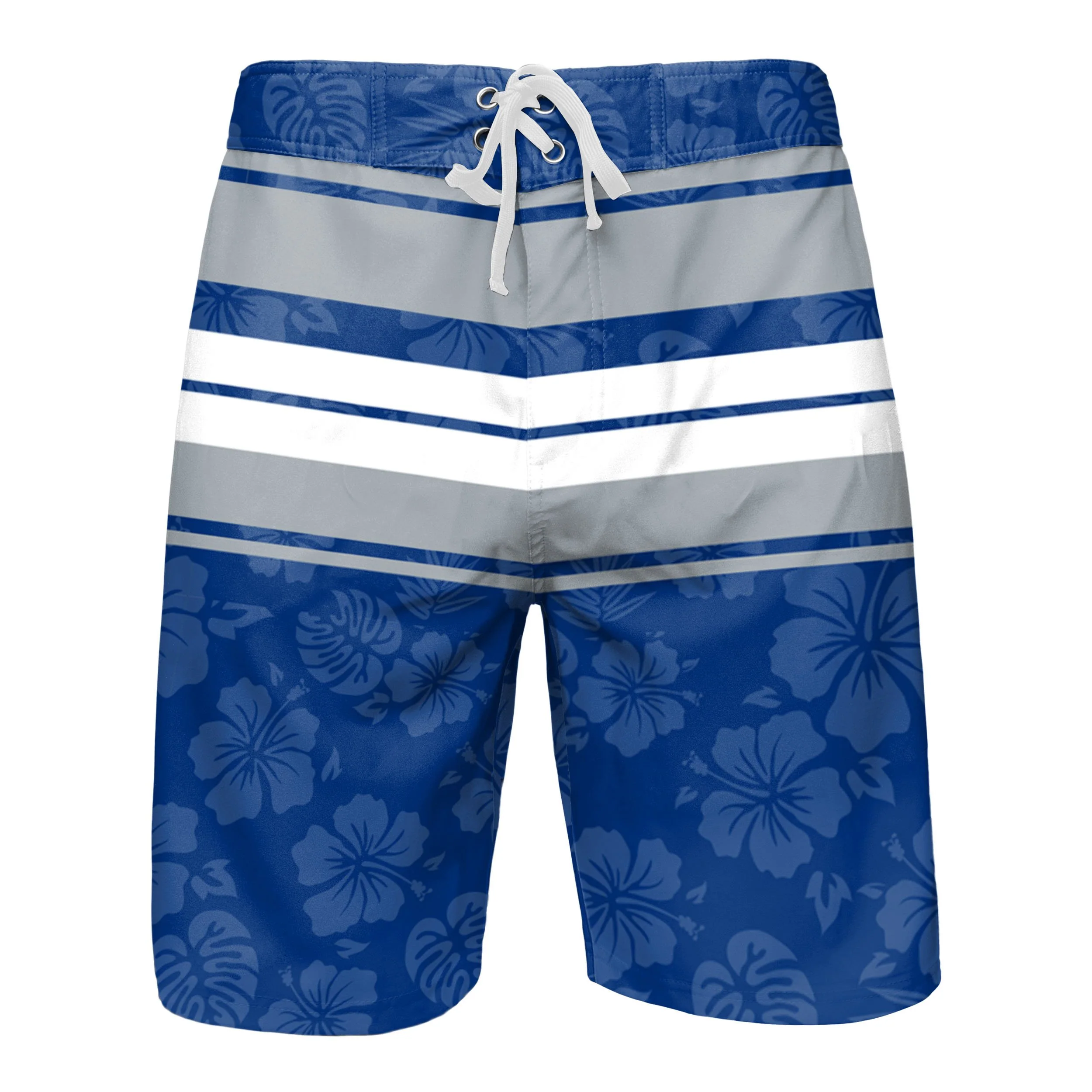 Los Angeles Dodgers MLB Mens Hibiscus Boardwalk Stripe Boardshorts