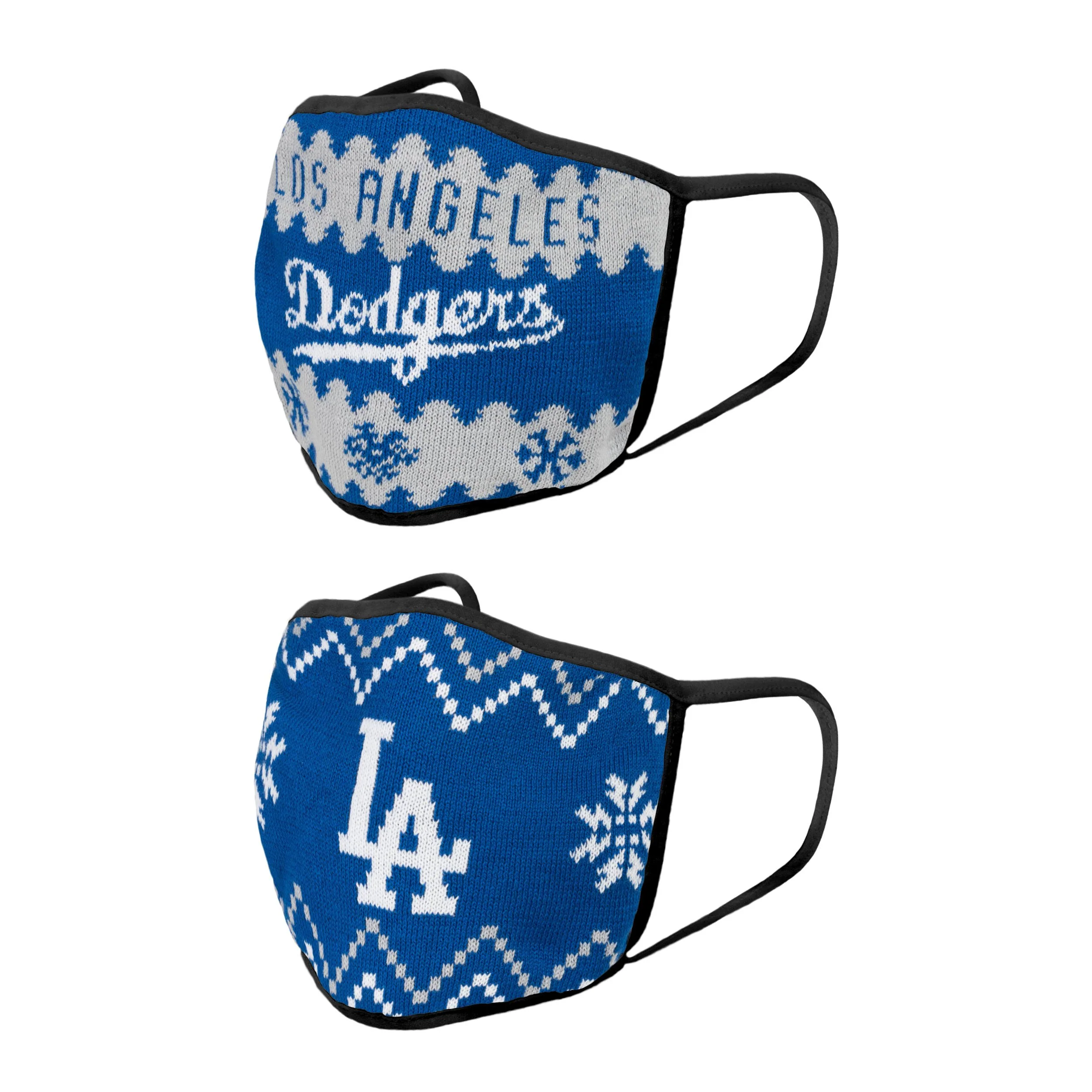 Los Angeles Dodgers MLB Mens Knit 2 Pack Face Cover - Image 2