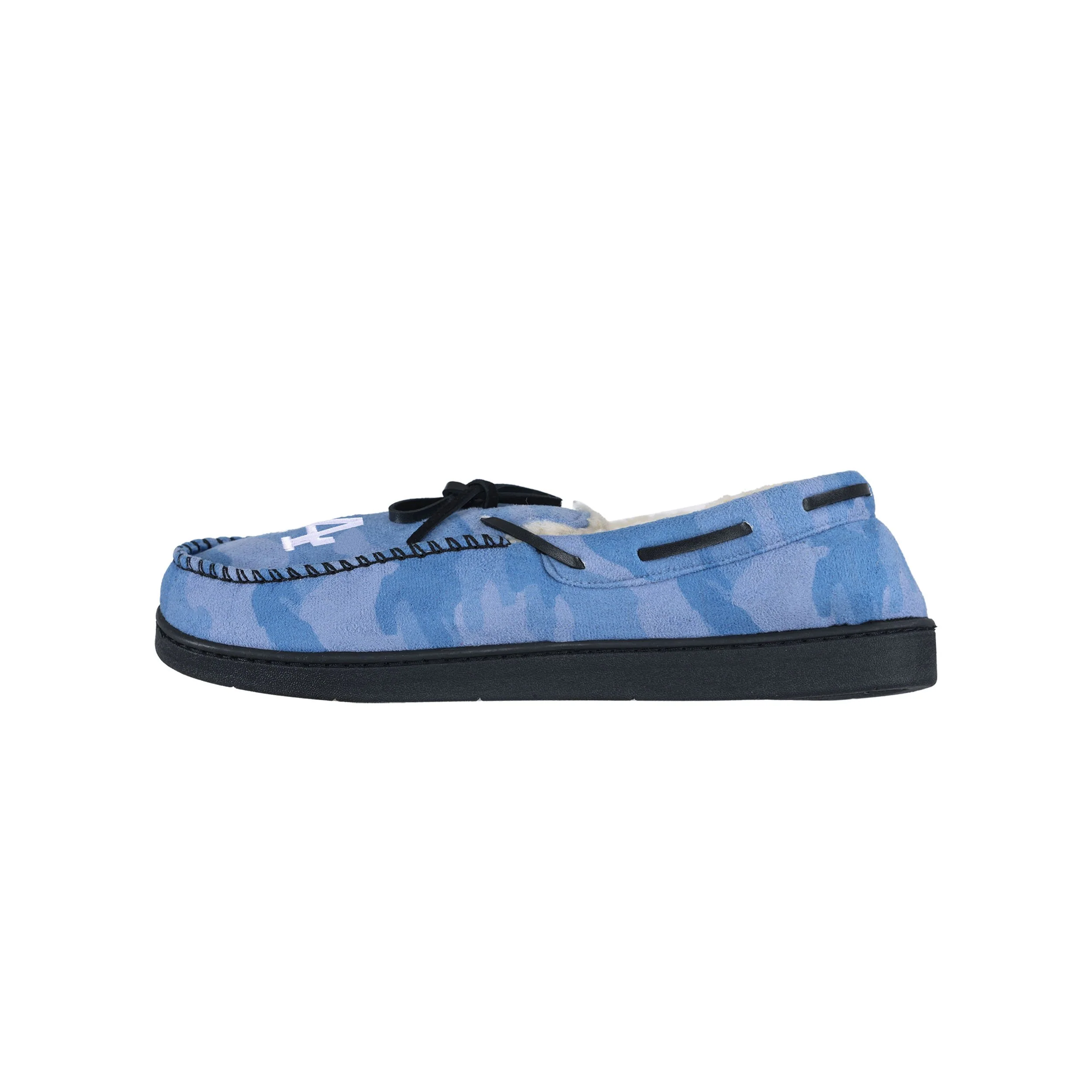 Los Angeles Dodgers MLB Mens Printed Camo Moccasin Slippers - Image 2