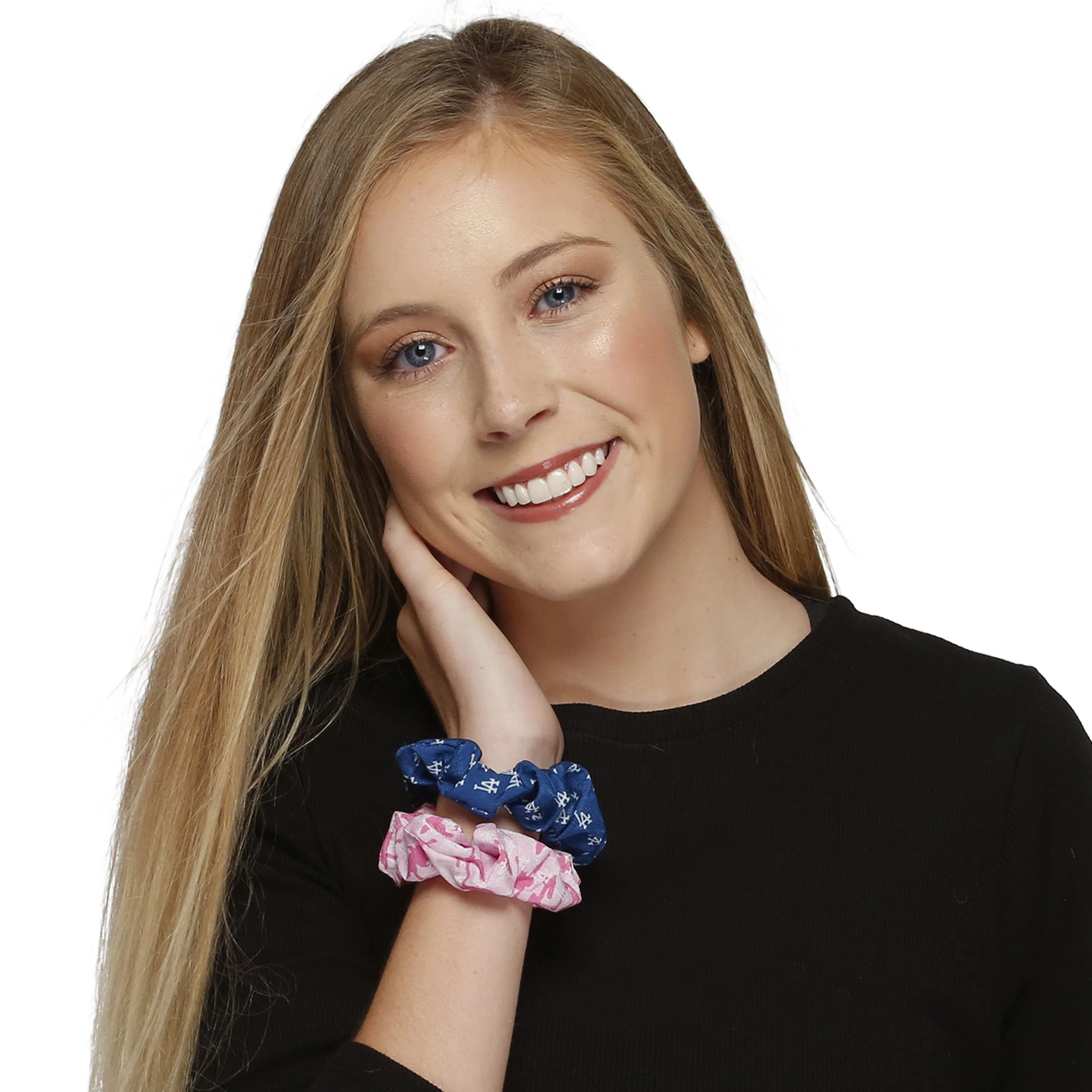 Los Angeles Dodgers MLB Mini Print 3 Pack Scrunchies - Image 5