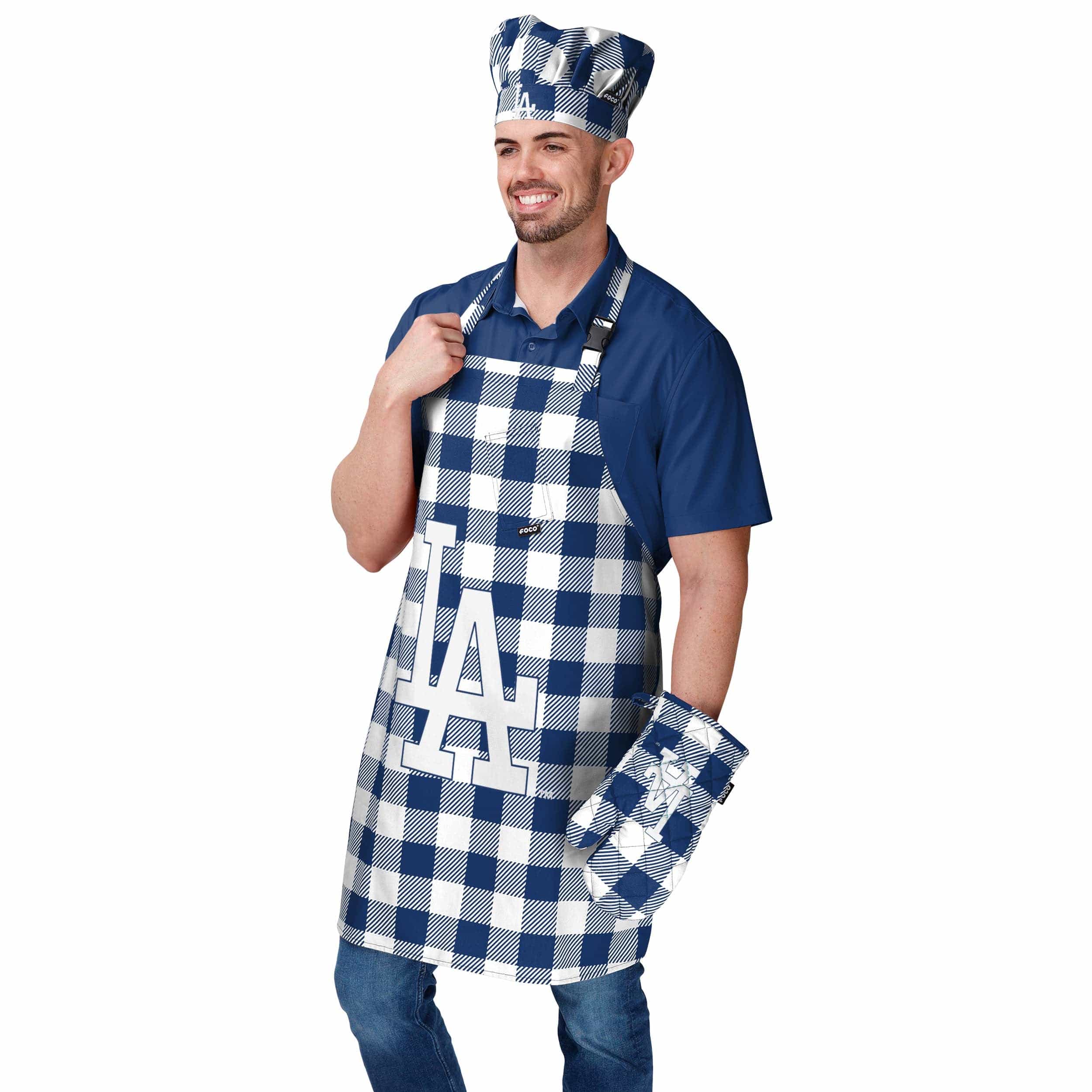 Los Angeles Dodgers MLB Plaid Chef Hat - Image 2