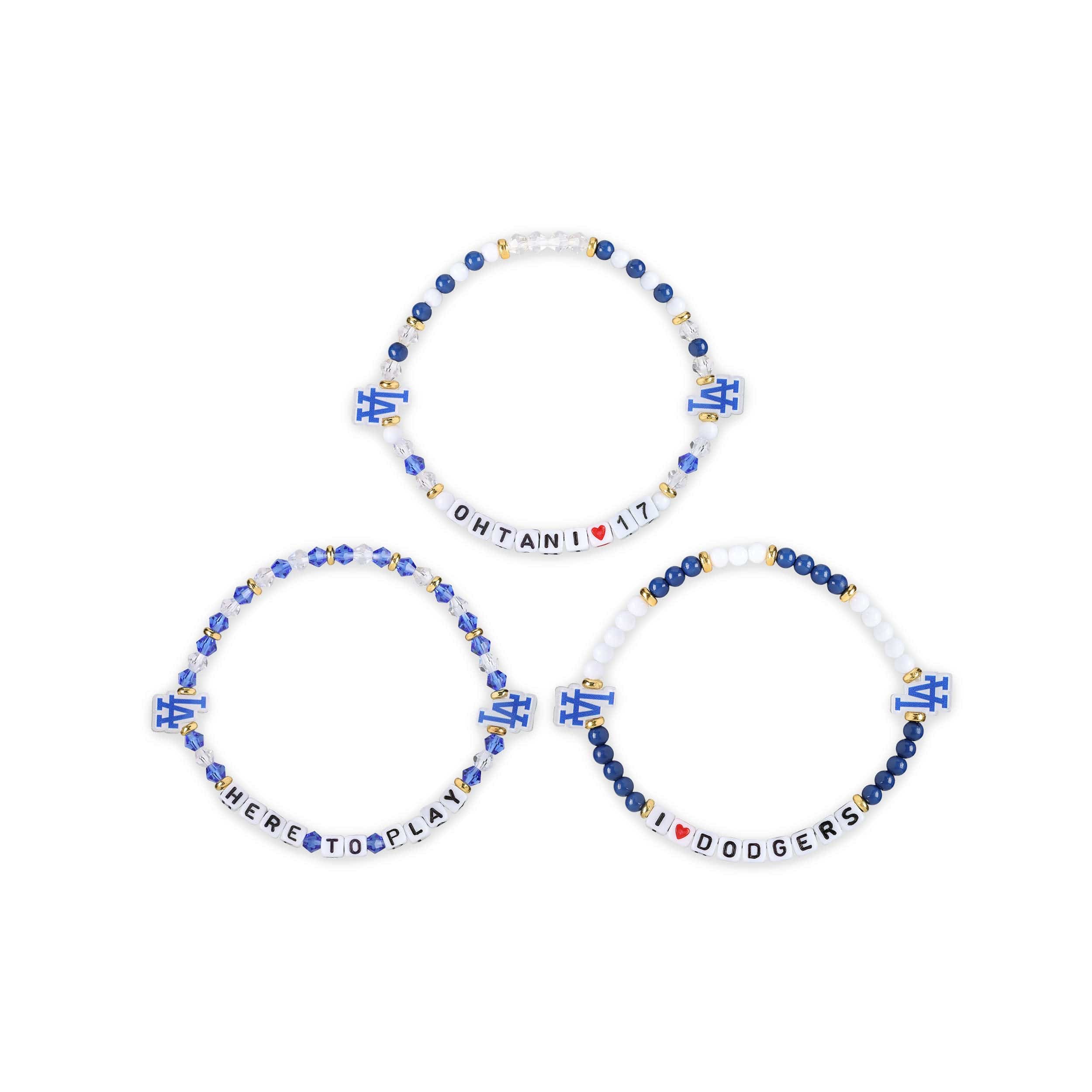 Los Angeles Dodgers MLB Shohei Ohtani 3 Pack Player Friendship Bracelet - Image 3