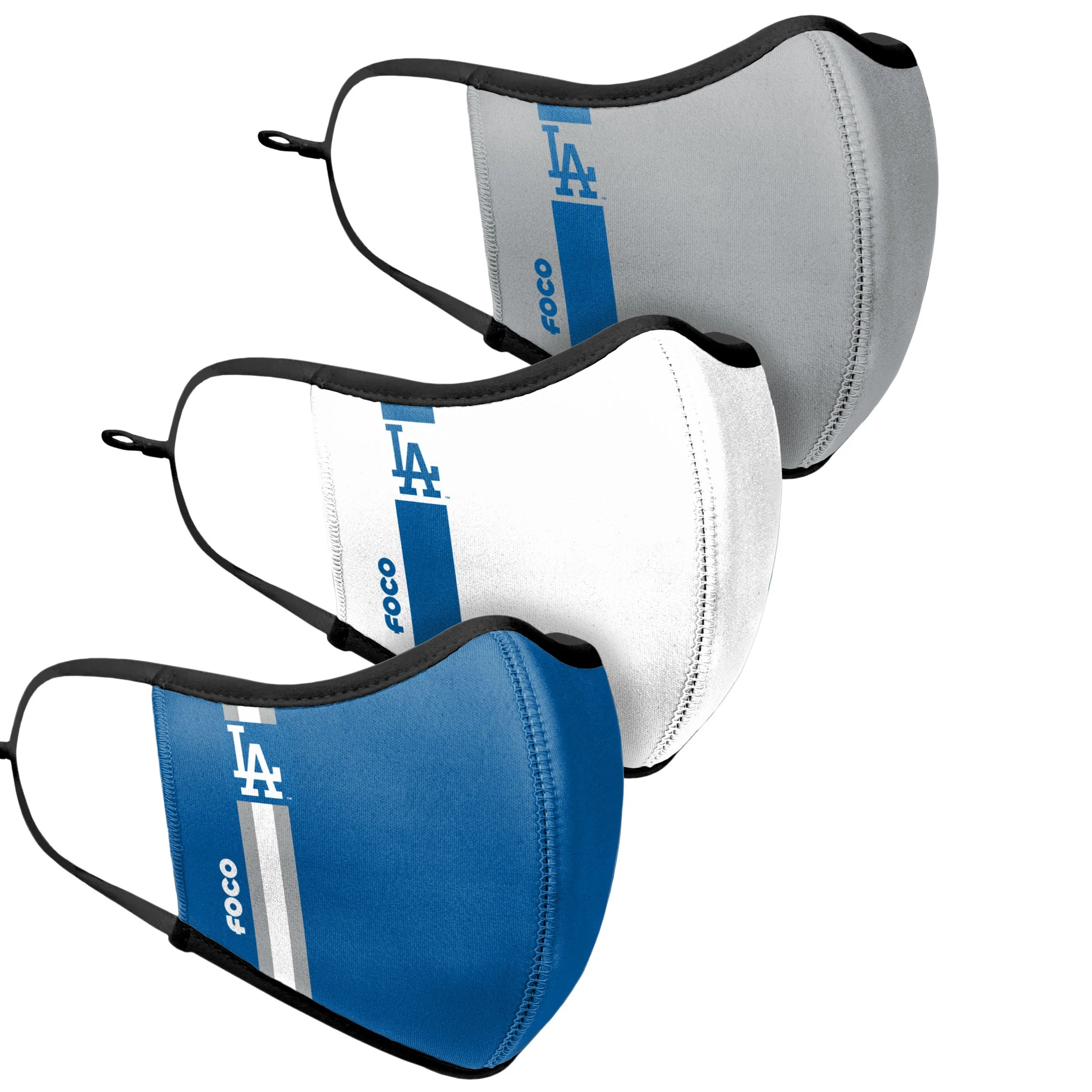 Los Angeles Dodgers MLB Sport 3 Pack Face Cover - Image 3