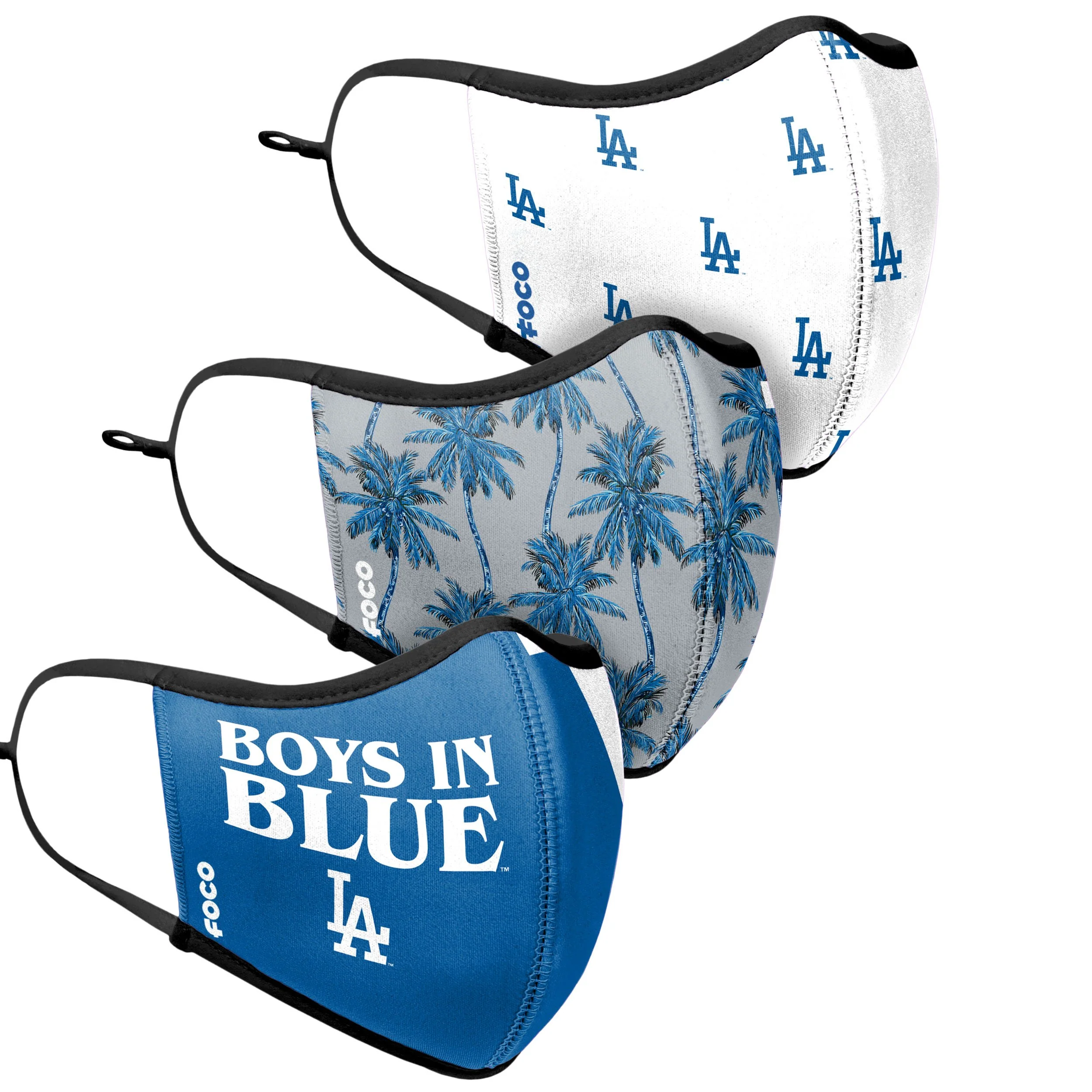 Los Angeles Dodgers MLB Thematic Sport 3 Pack Face Cover - Image 3