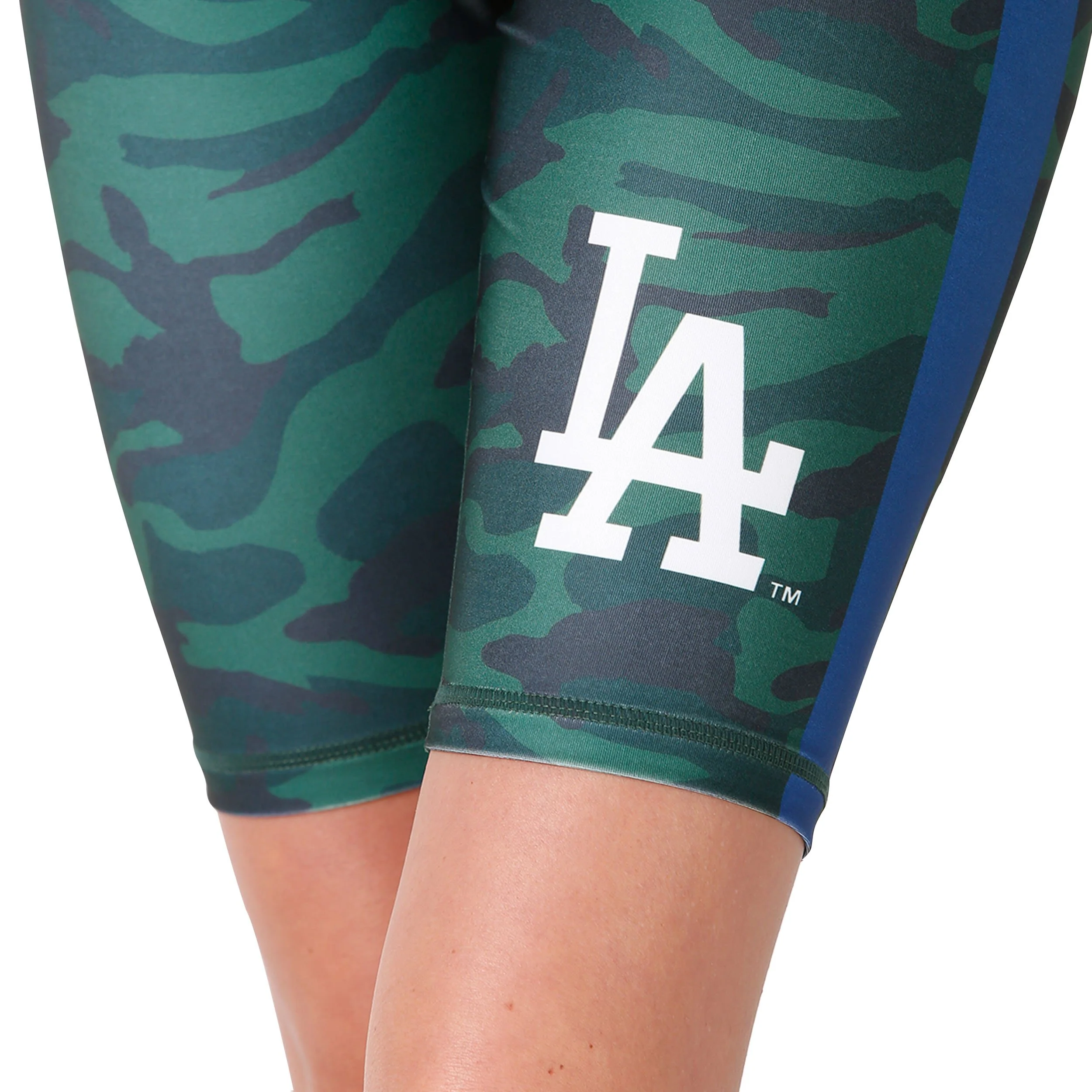 Los Angeles Dodgers MLB Womens Camo Bike Shorts - Image 3