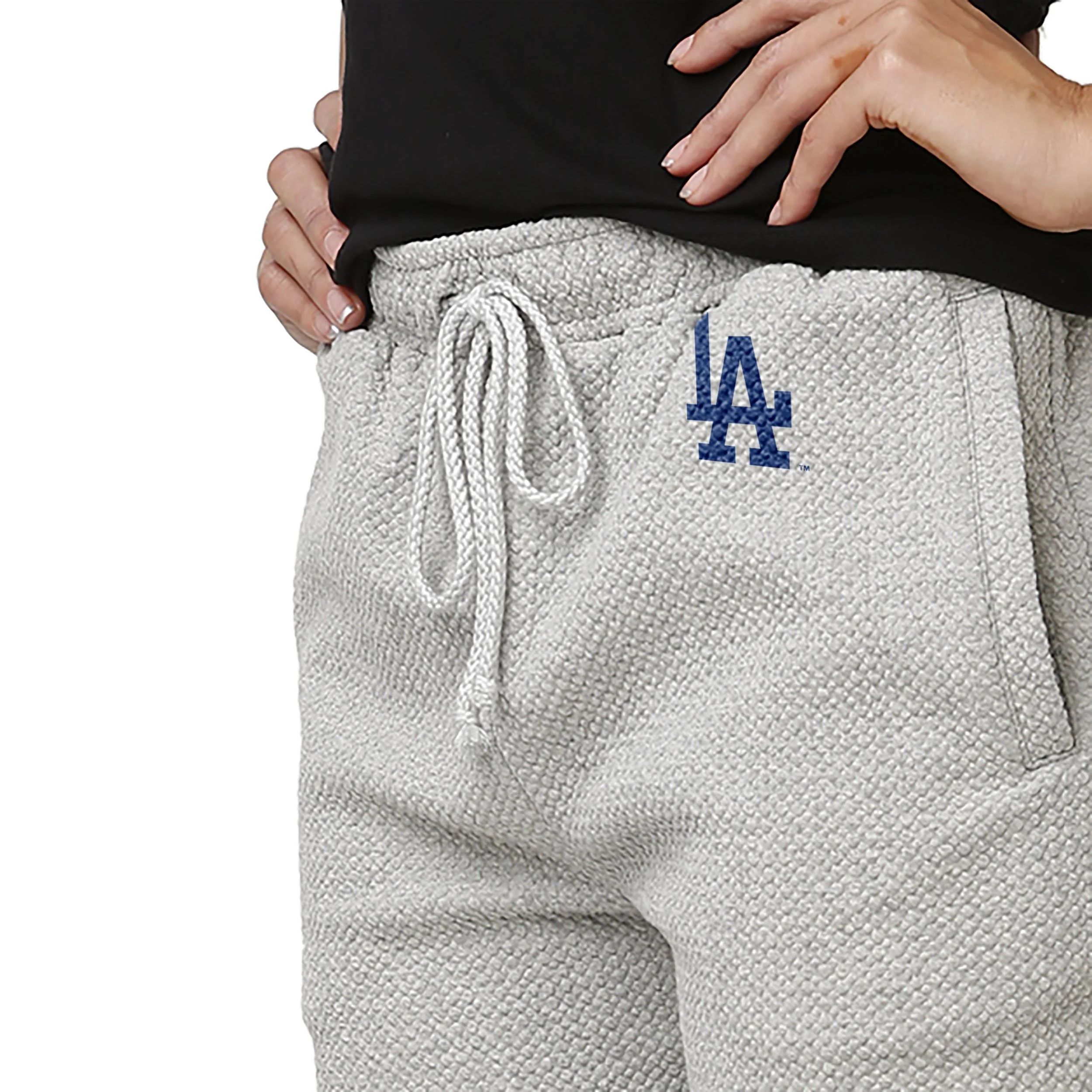 Los Angeles Dodgers MLB Womens Gray Woven Joggers - Image 4