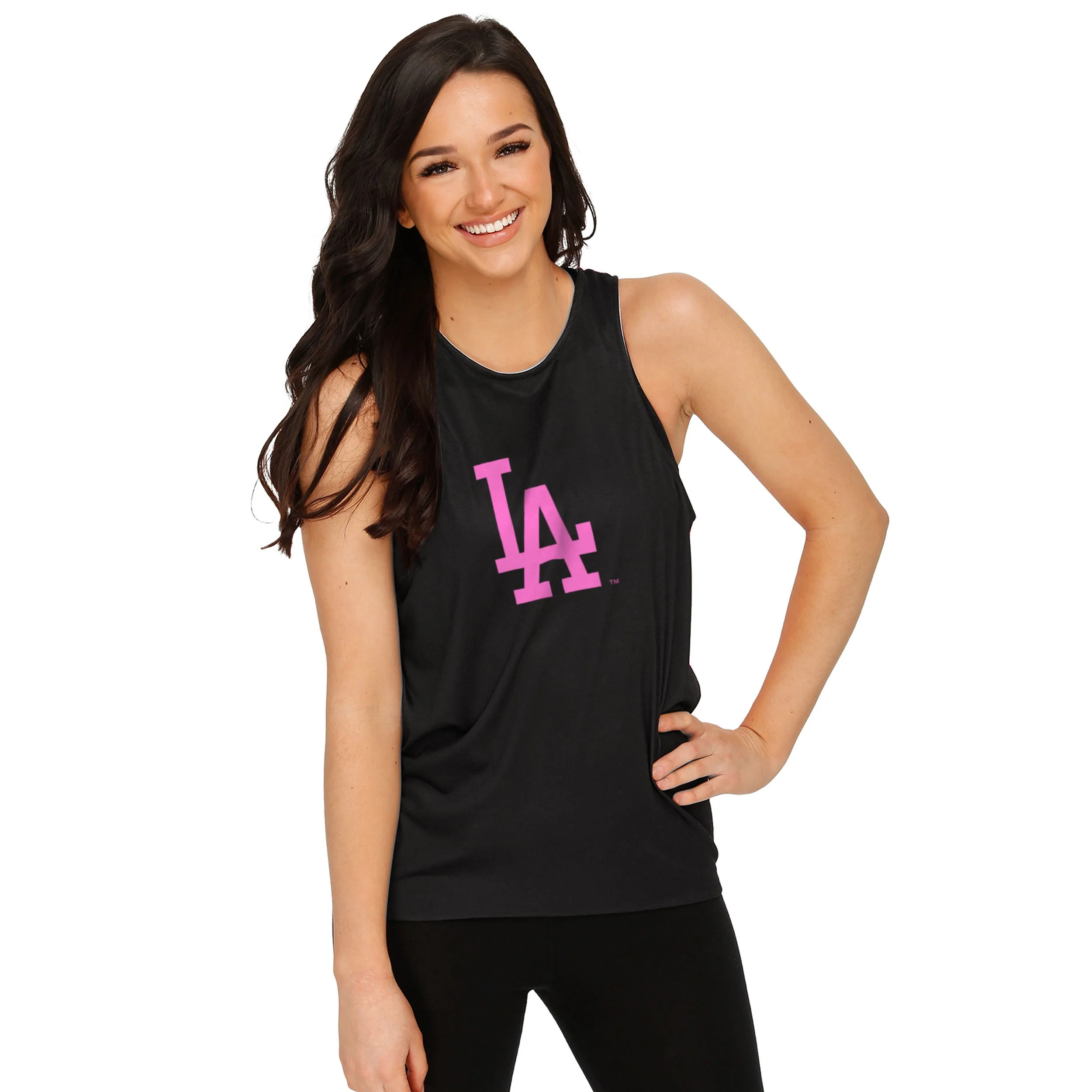Los Angeles Dodgers MLB Womens Highlights Tie-Breaker Sleeveless Top - Image 2