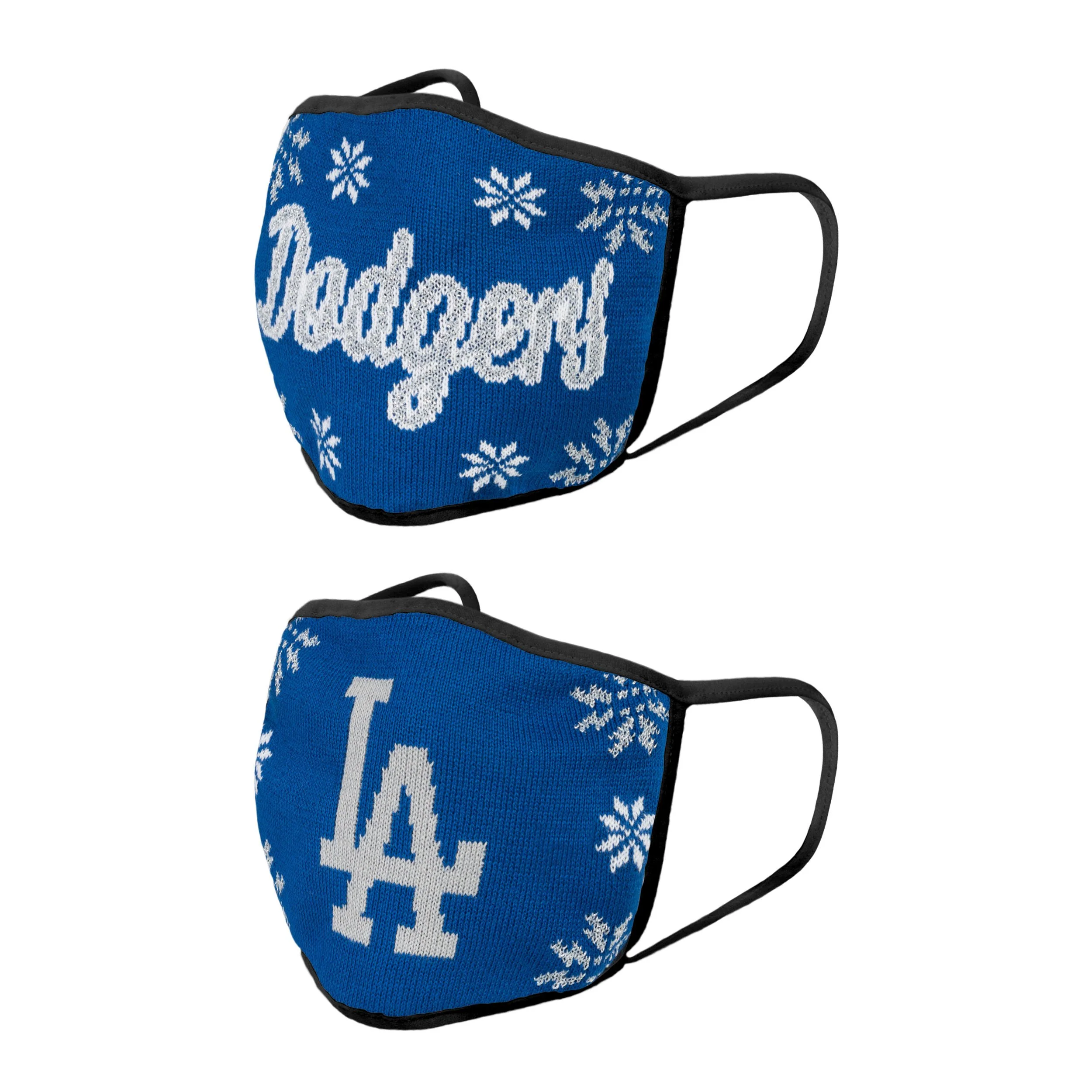 Los Angeles Dodgers MLB Womens Knit 2 Pack Face Cover - Image 2