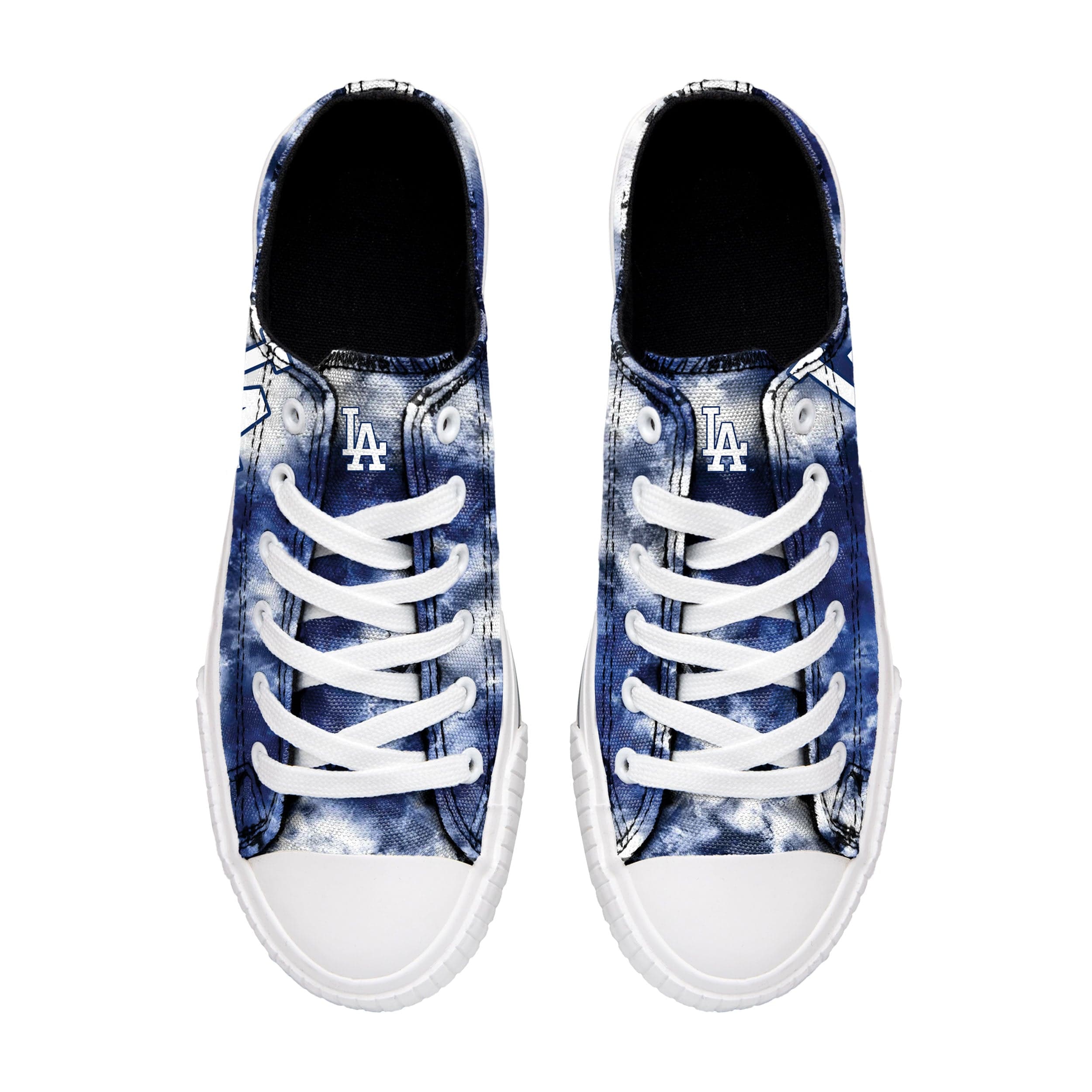 Los Angeles Dodgers MLB Womens Low Top Tie-Dye Canvas Shoe - Image 3