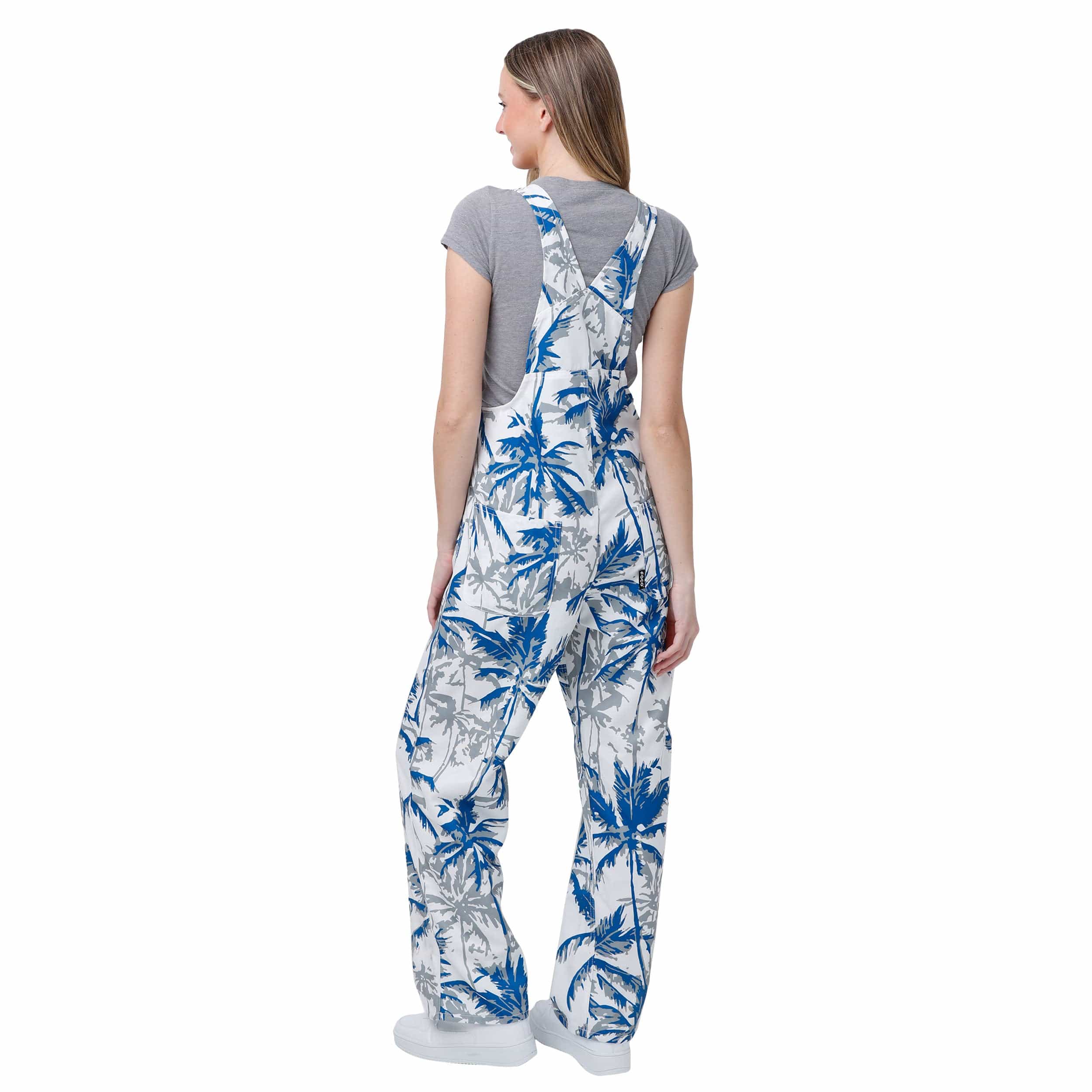 Los Angeles Dodgers MLB Womens Palm Tree Thematic Bib Overalls - Image 2