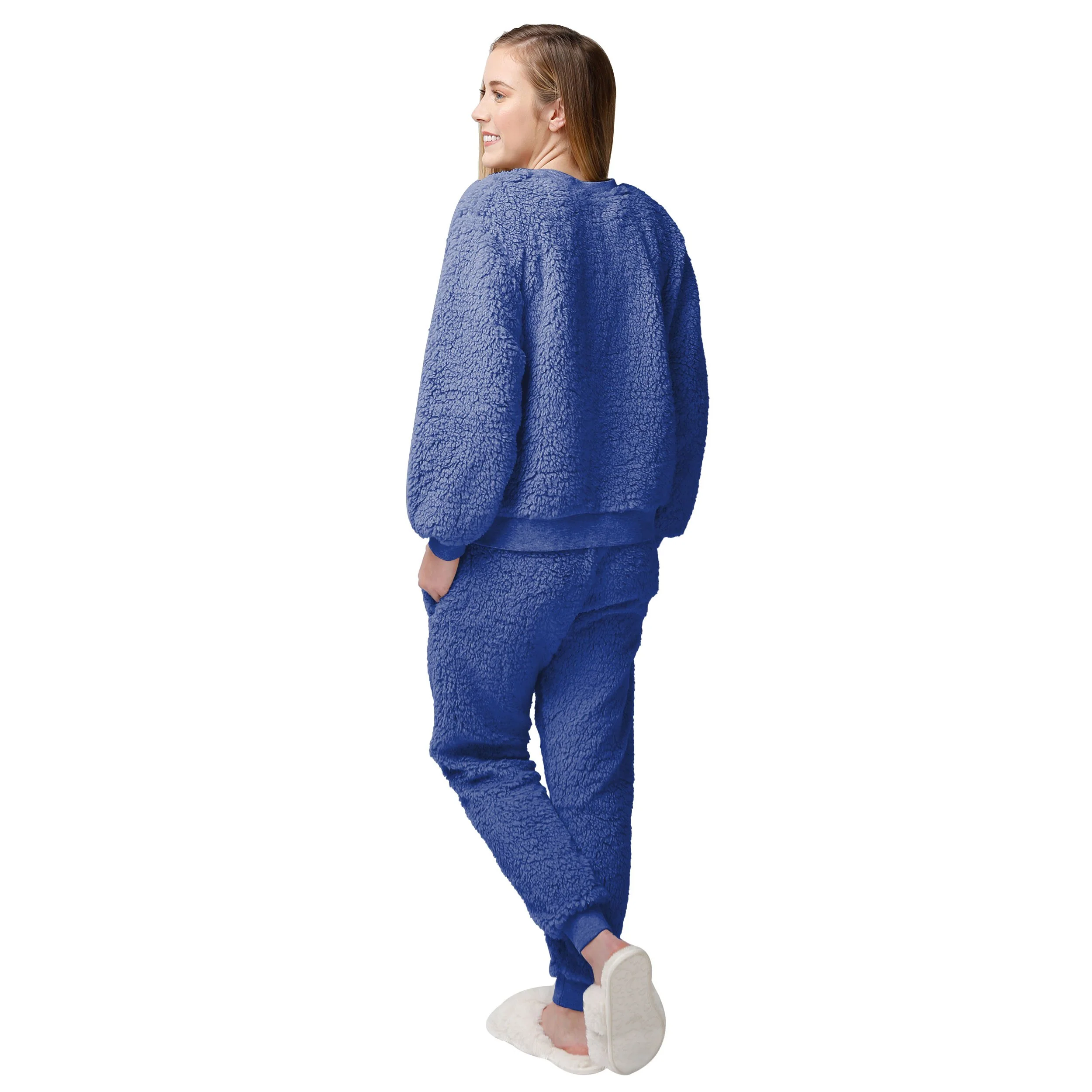 Los Angeles Dodgers MLB Womens Sherpa Lounge Set - Image 2