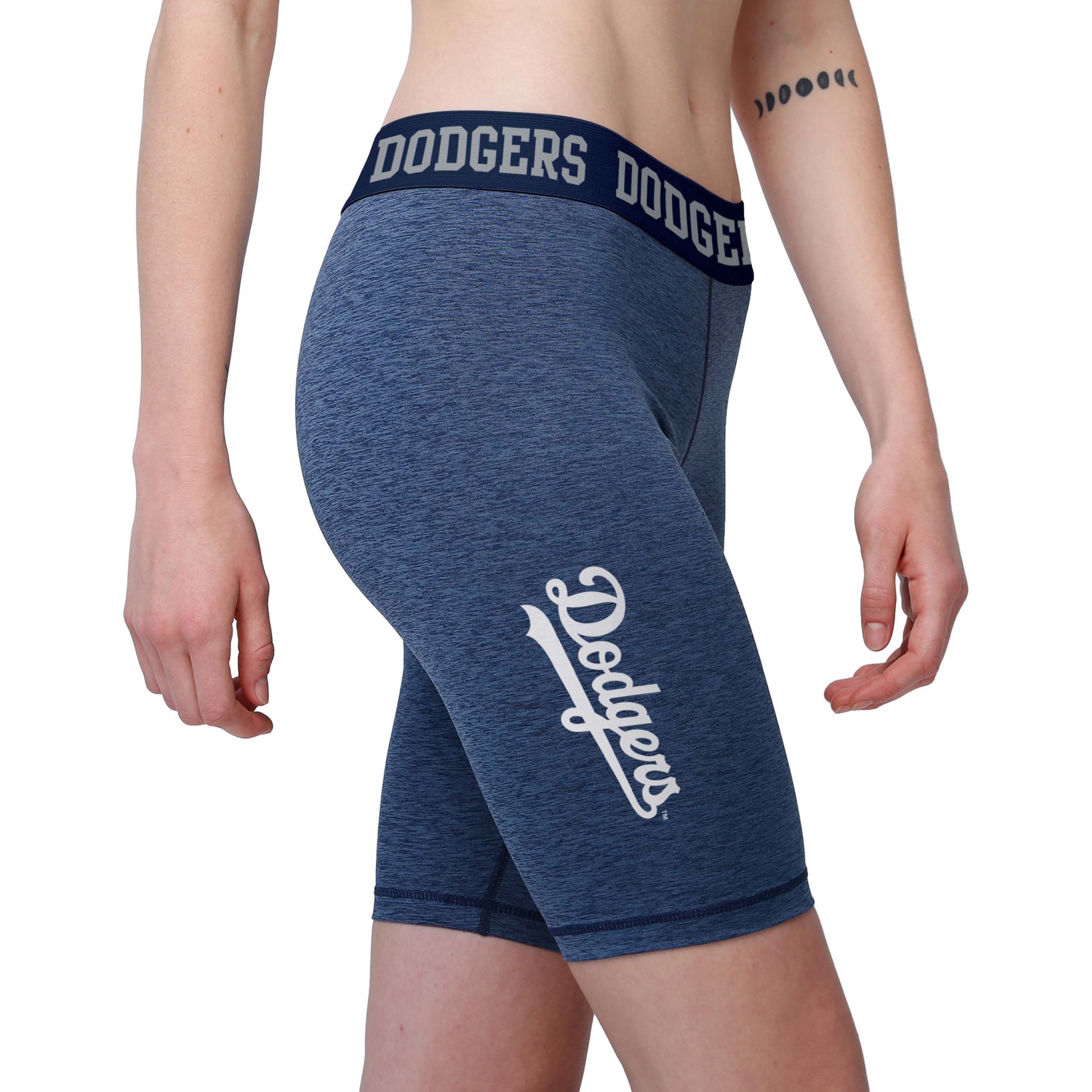Los Angeles Dodgers MLB Womens Team Color Static Bike Shorts - Image 2